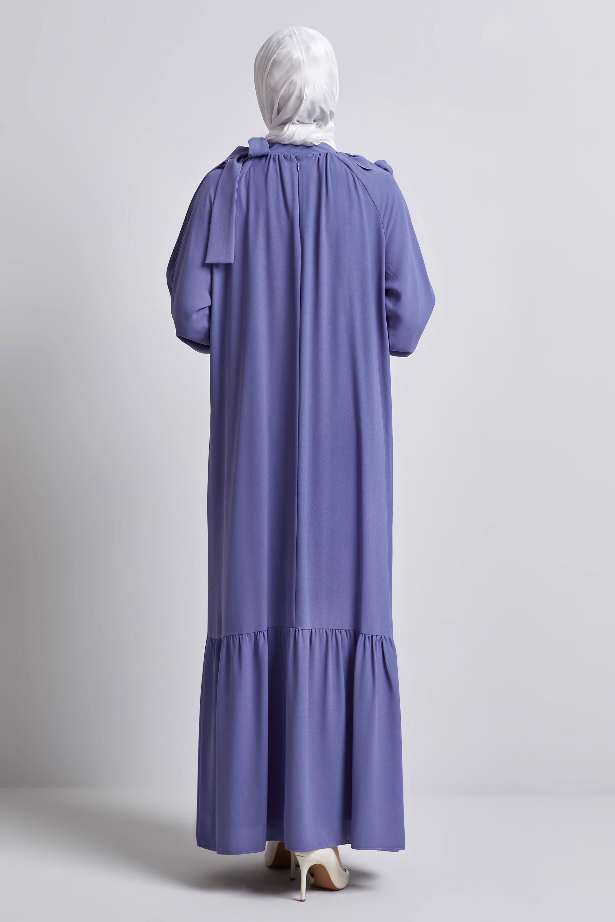 Tesettür giyim MÜRDÜM SALAŞ ELBİSE 44675