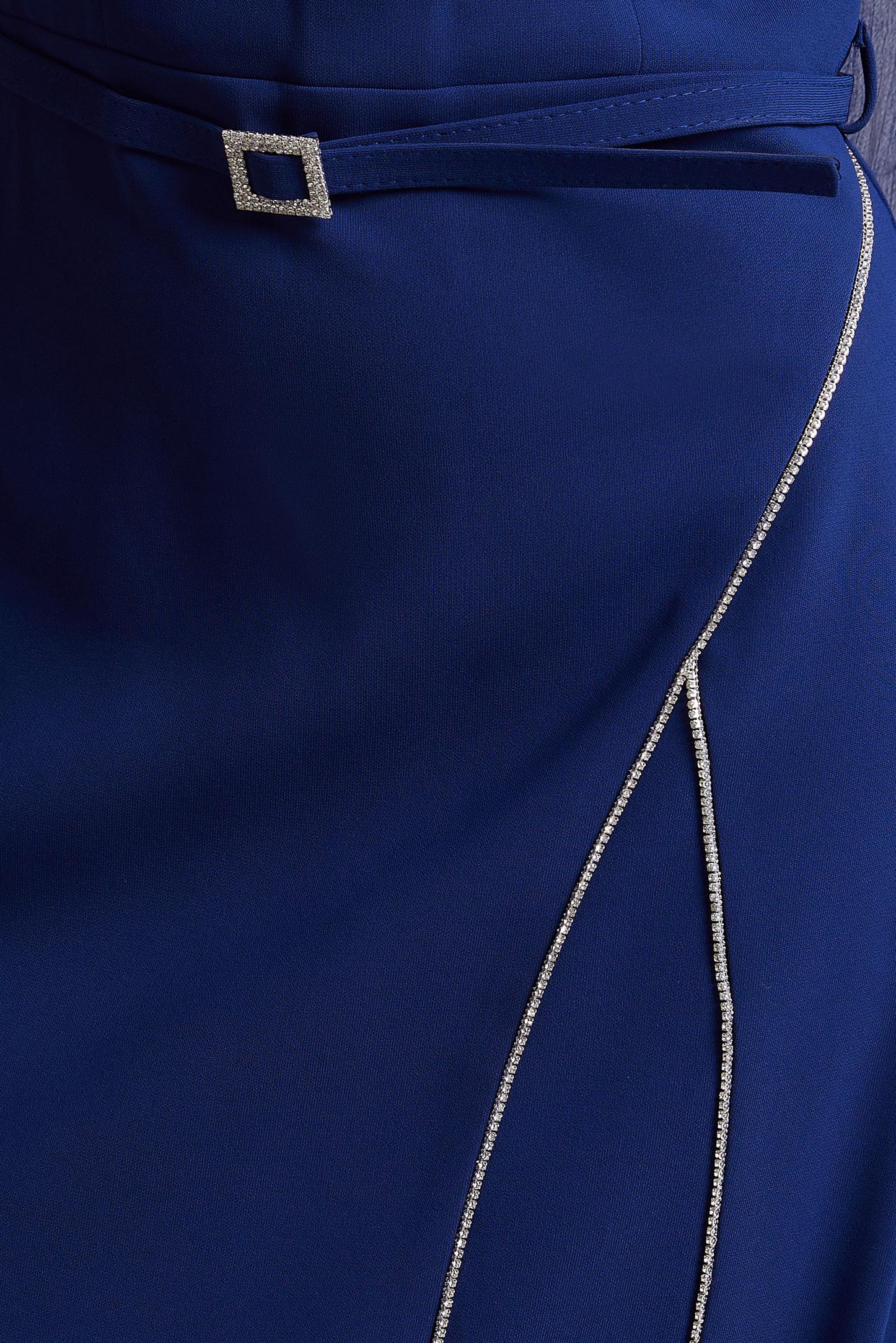 Tesettür giyim MAVİ KEMERLİ ELBİSE 45353