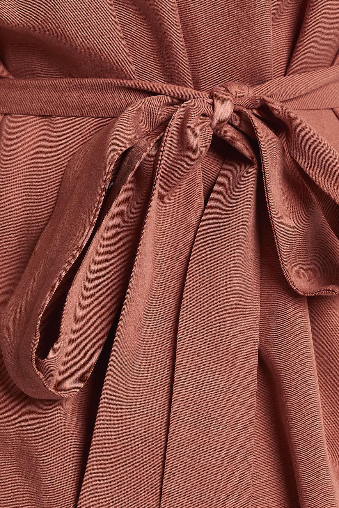 Tesettür giyim TURUNCU KEMERLİ ELBİSE 45363