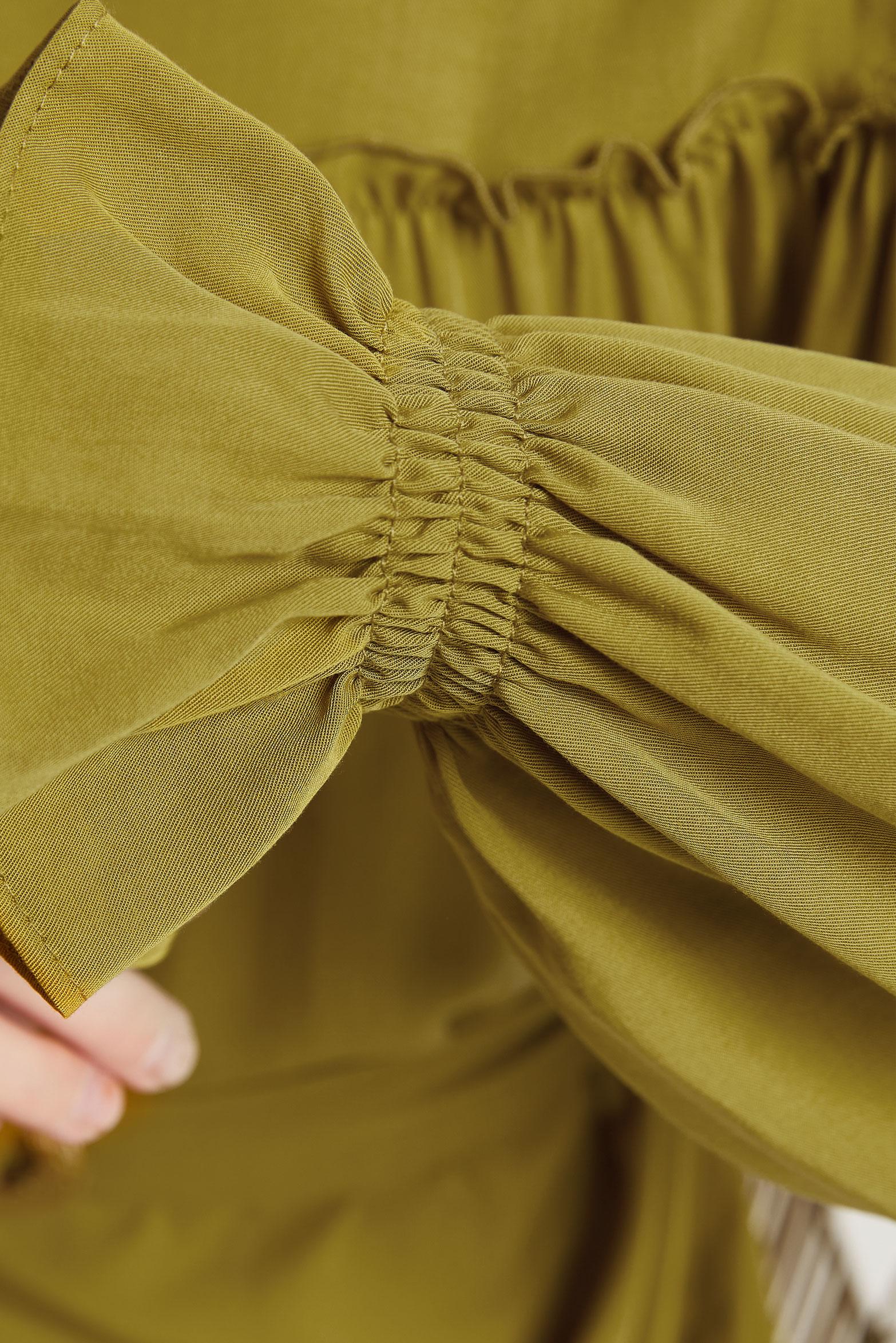 Tesettür giyim YEŞİL KEMERLİ ELBİSE 45363