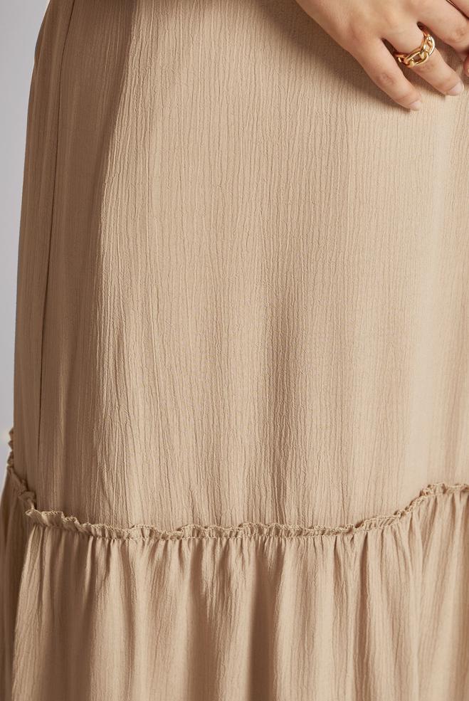 Vêtements hijab BRUN ROBE CEINTURÉE 45368 - ALVİNA