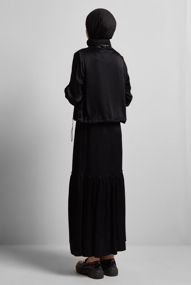 Hijab clothing BLACK DRESS SUIT WITH JACKET 45377 - ALVİNA