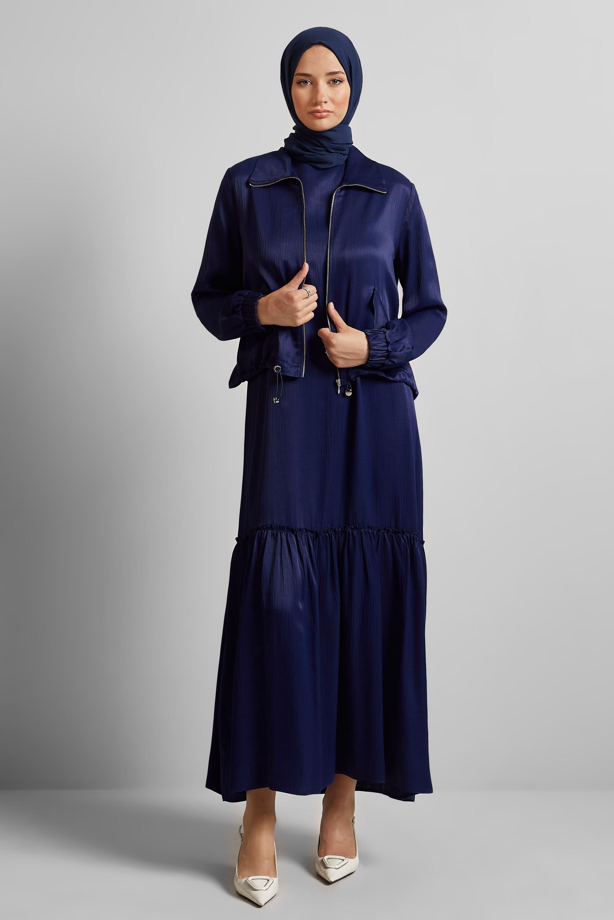 Hijab clothing NAVY BLUE DRESS SUIT WITH JACKET 45377
