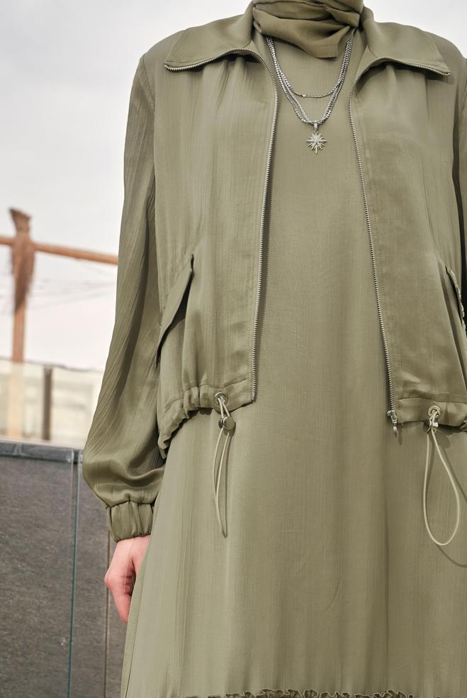 Vêtements hijab SABLE COSTUME AVEC VESTE 45377 - ALVİNA