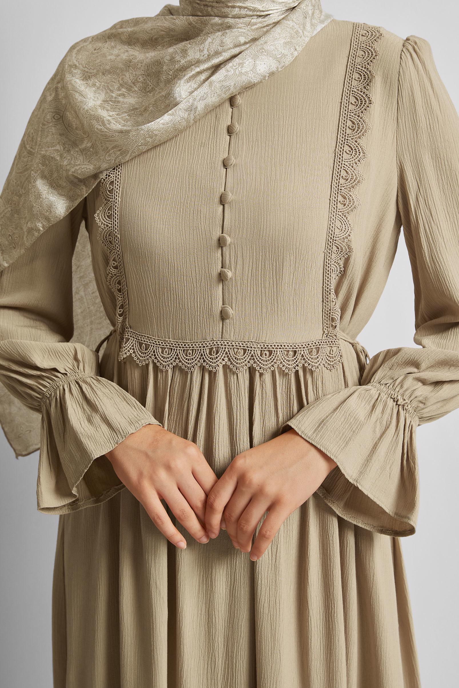 Vêtements hijab BRUN ROBE HIJAB EN VISCOSE 45412