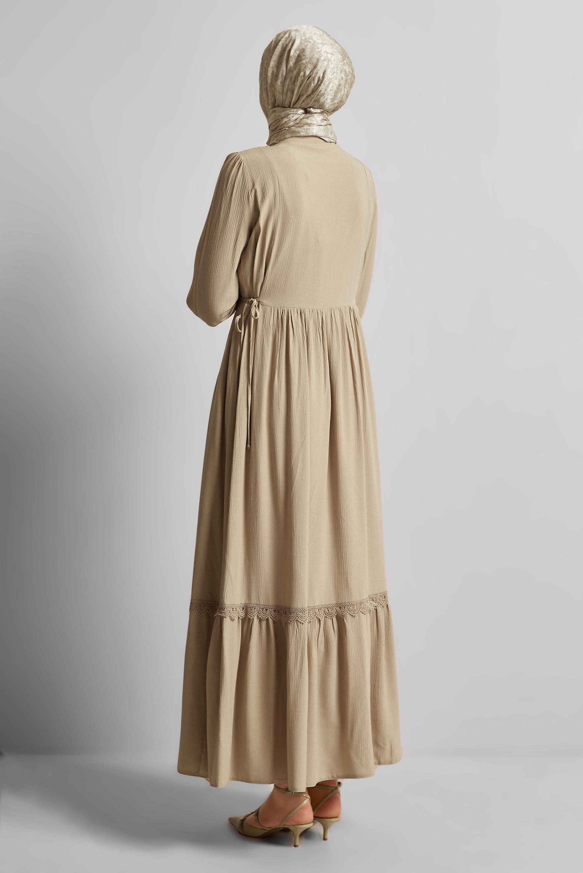 Vêtements hijab BRUN ROBE HIJAB EN VISCOSE 45412