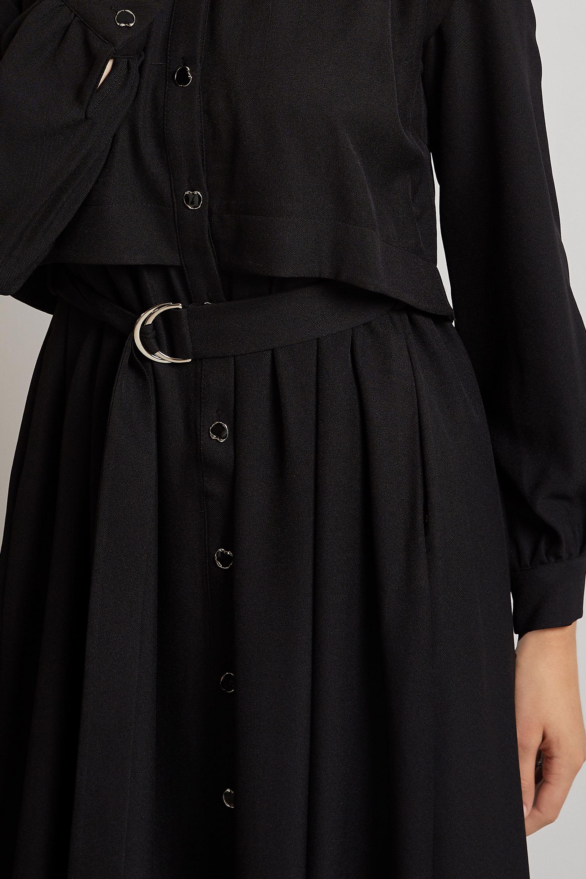 Vêtements hijab NOIR ROBE CEINTURÉE 45428