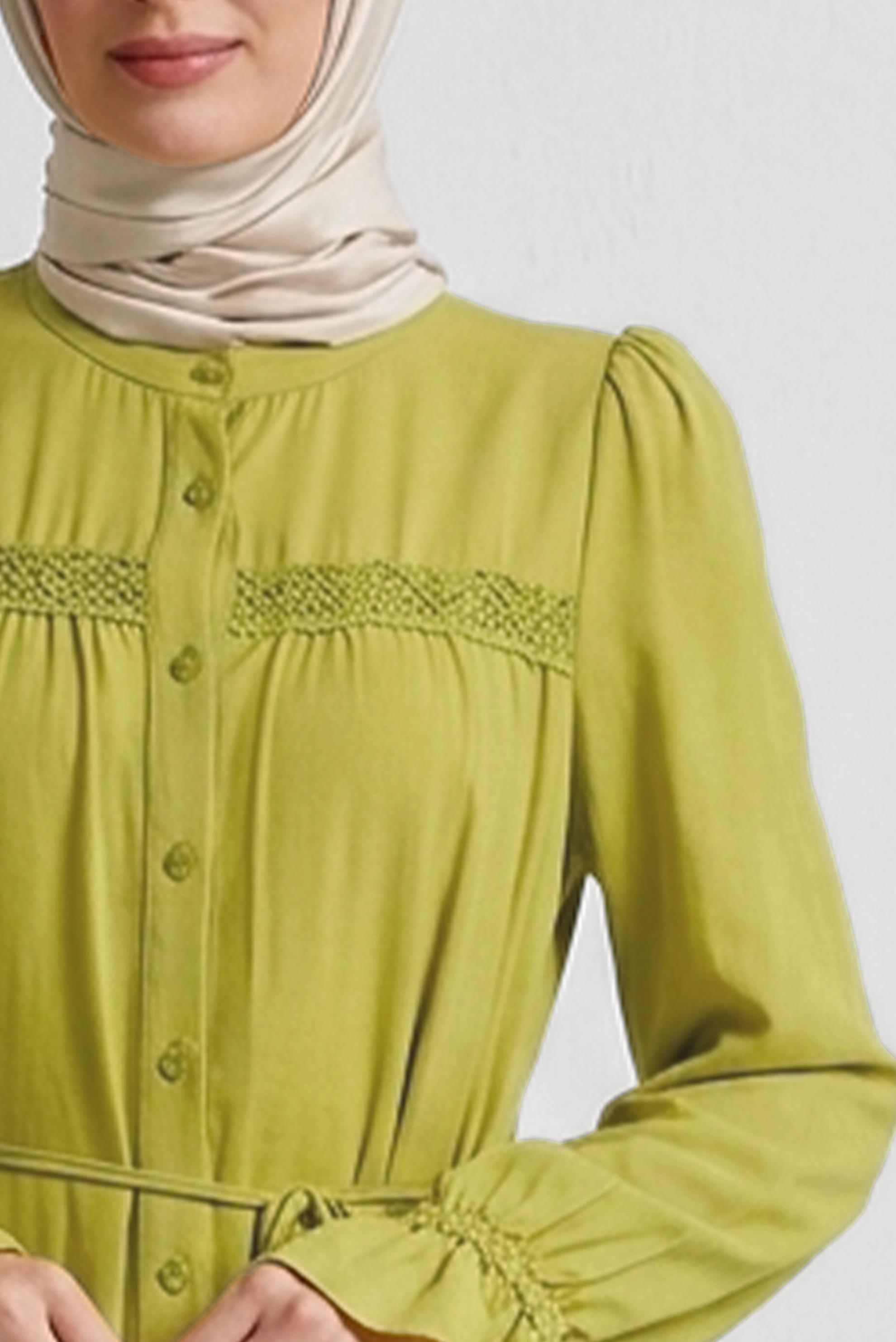 Hijab clothing GREEN TIED DRESS 45434