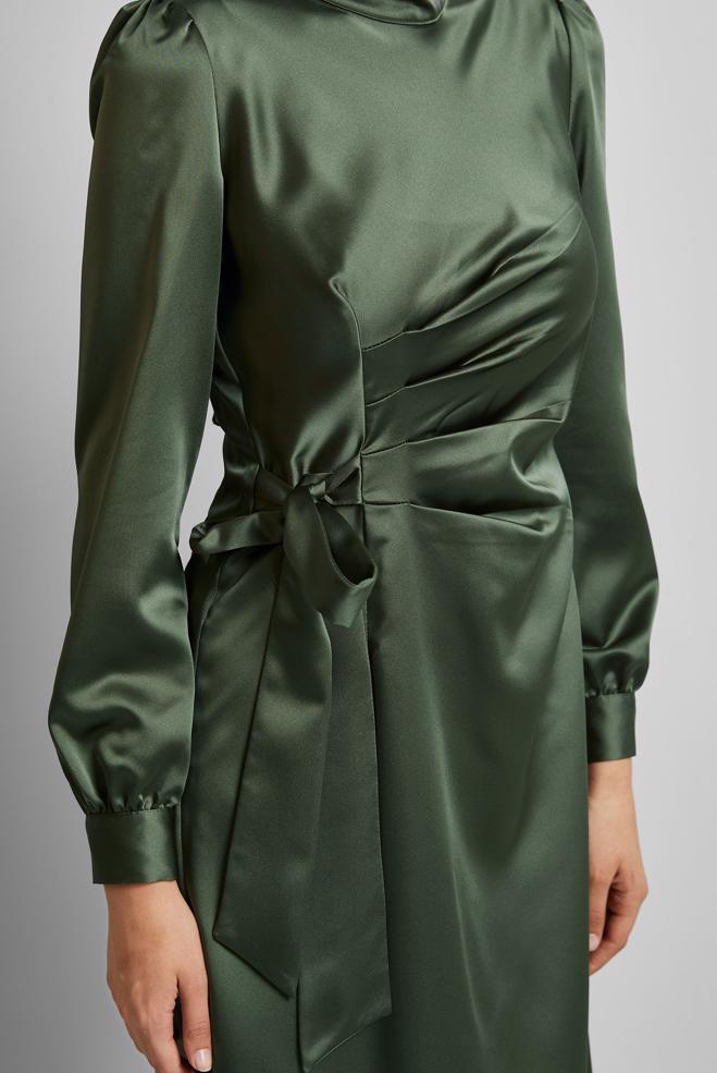 Vêtements hijab KAKI ROBE EN SATIN 45649 - ALVİNA