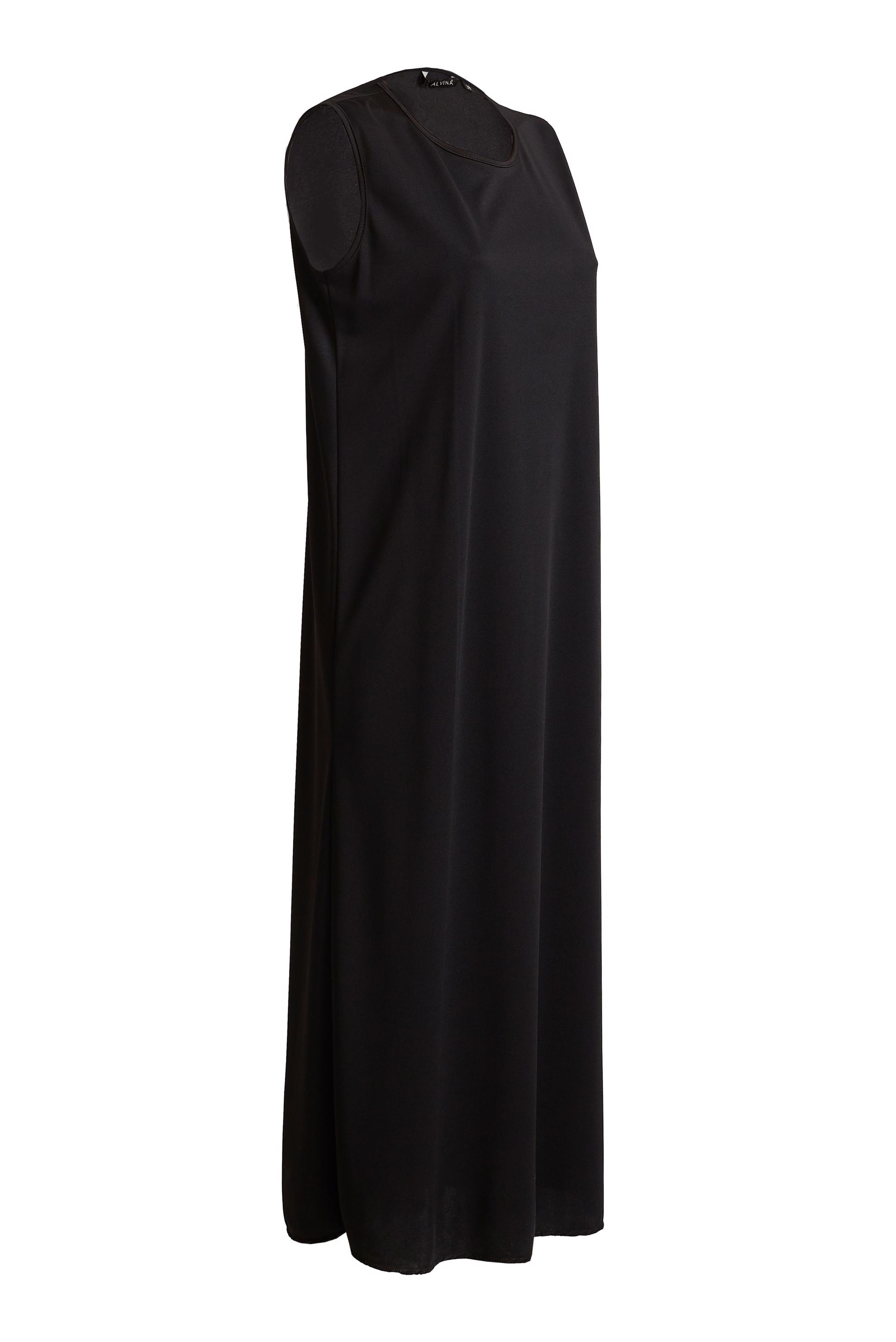 Tesettür giyim SİYAH KOLSUZ ELBİSE ASTARI 45704