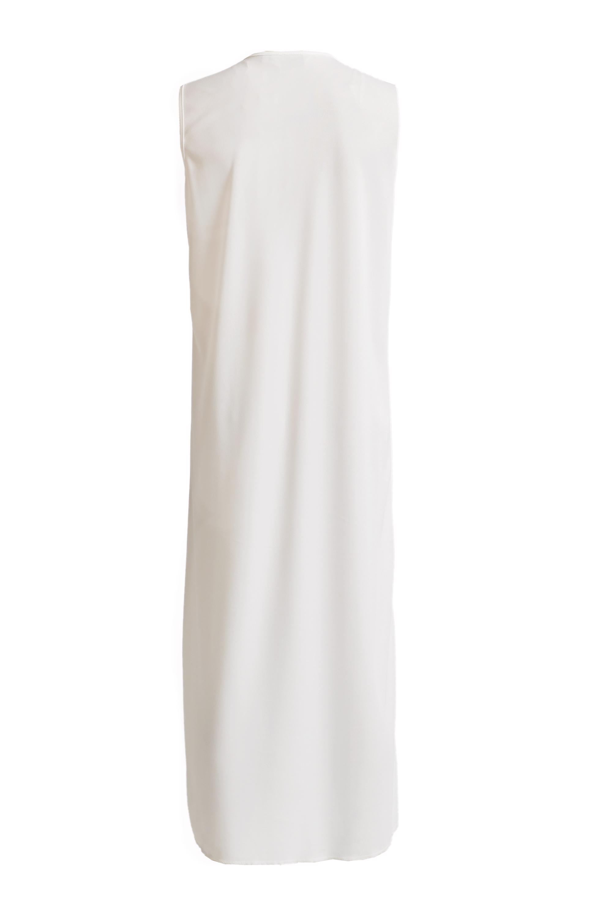 Tesettür giyim BEYAZ KOLSUZ ELBİSE ASTARI 45704