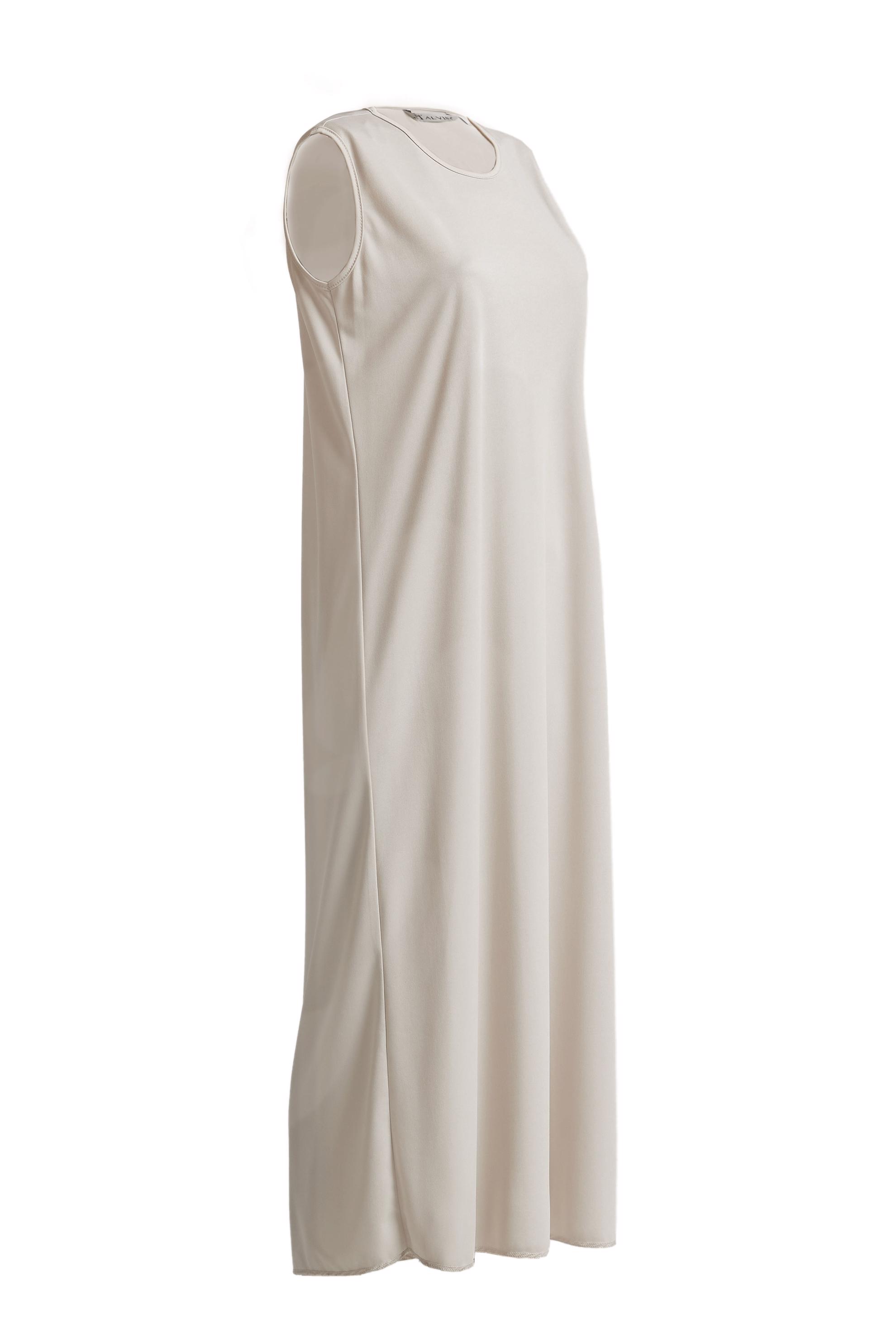 Tesettür giyim BEJ KOLSUZ ELBİSE ASTARI 45704