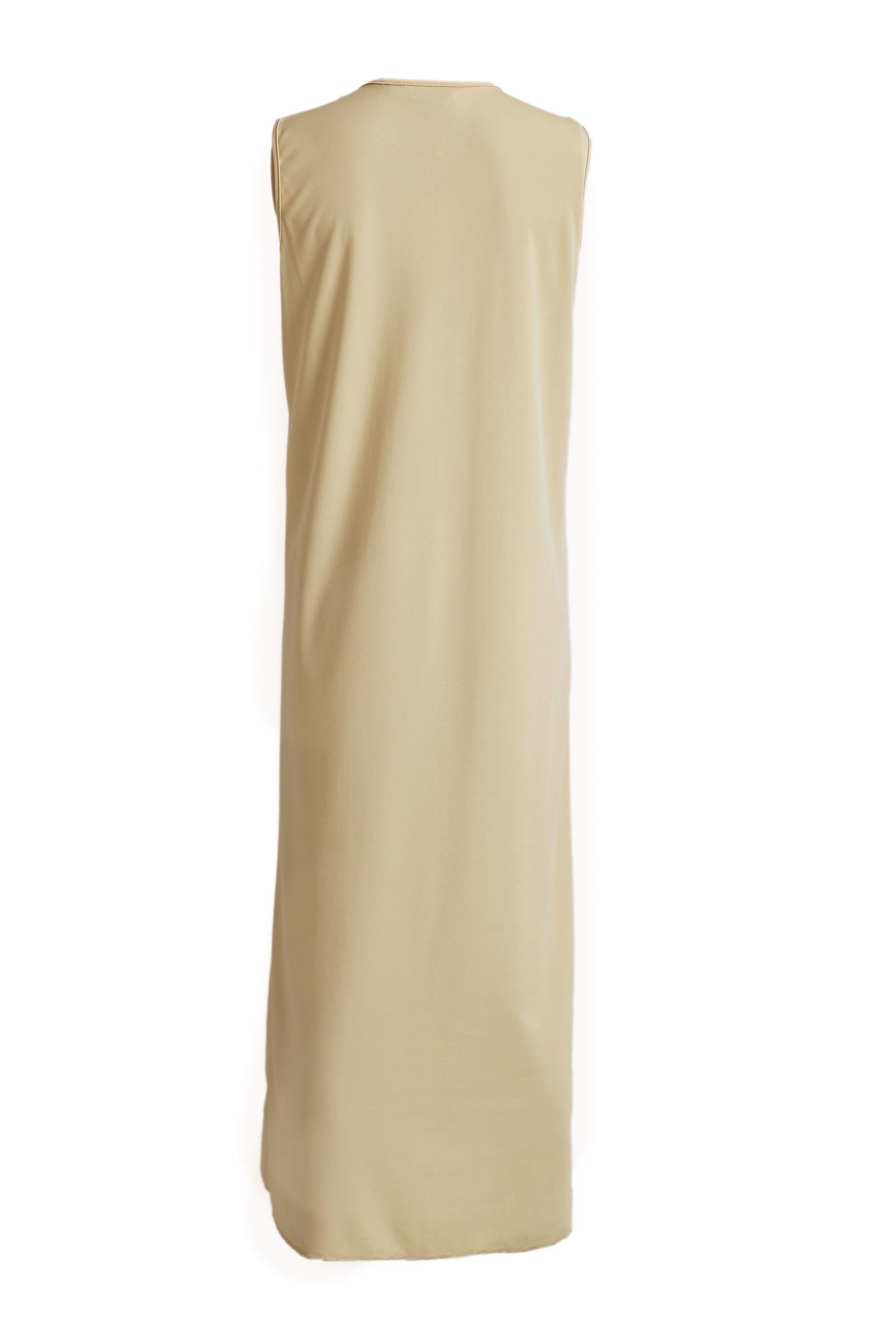 Tesettür giyim BEJ KOLSUZ ELBİSE ASTARI 45704