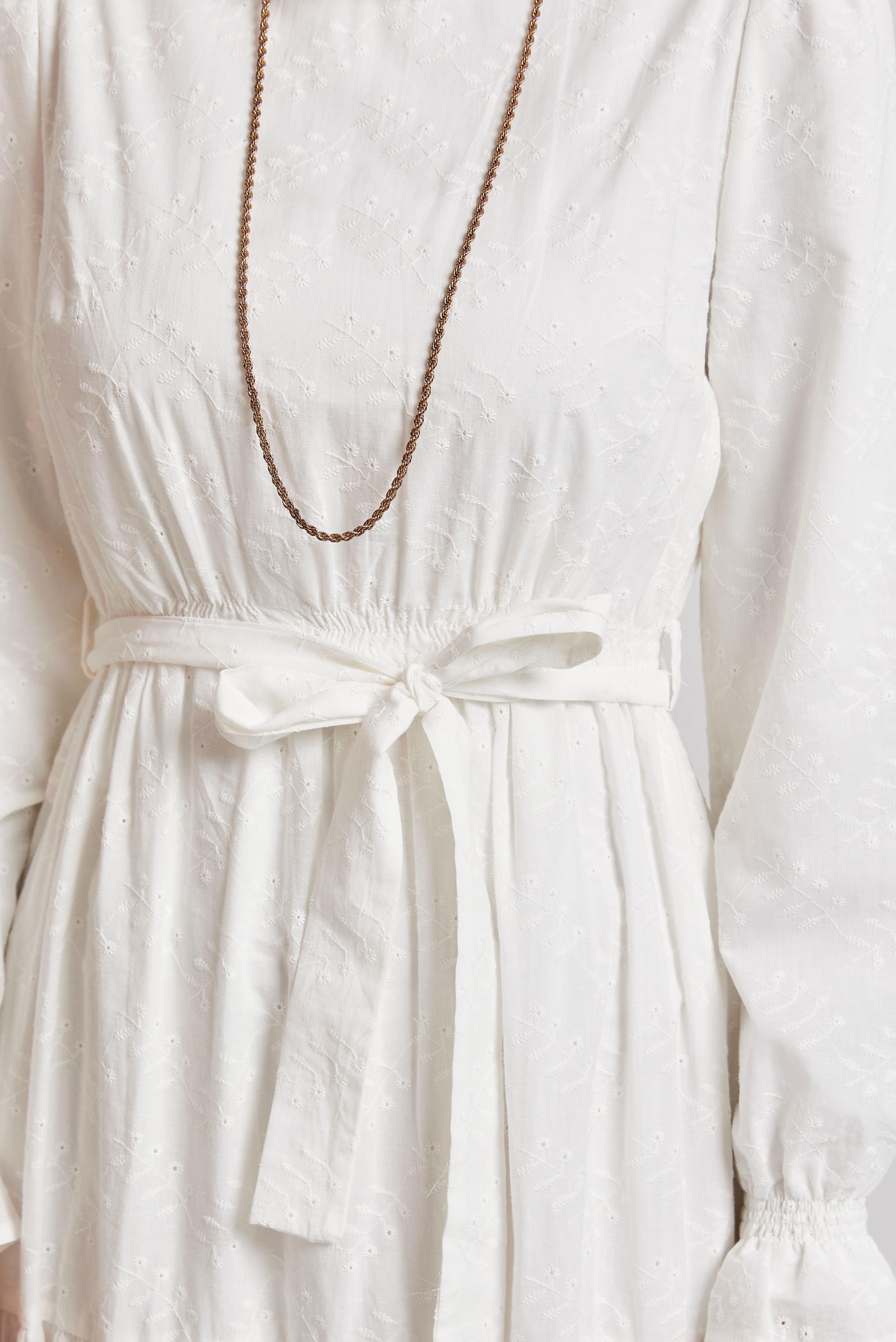 Vêtements hijab BLANC ROBE CEINTURÉE EN COTON 45707