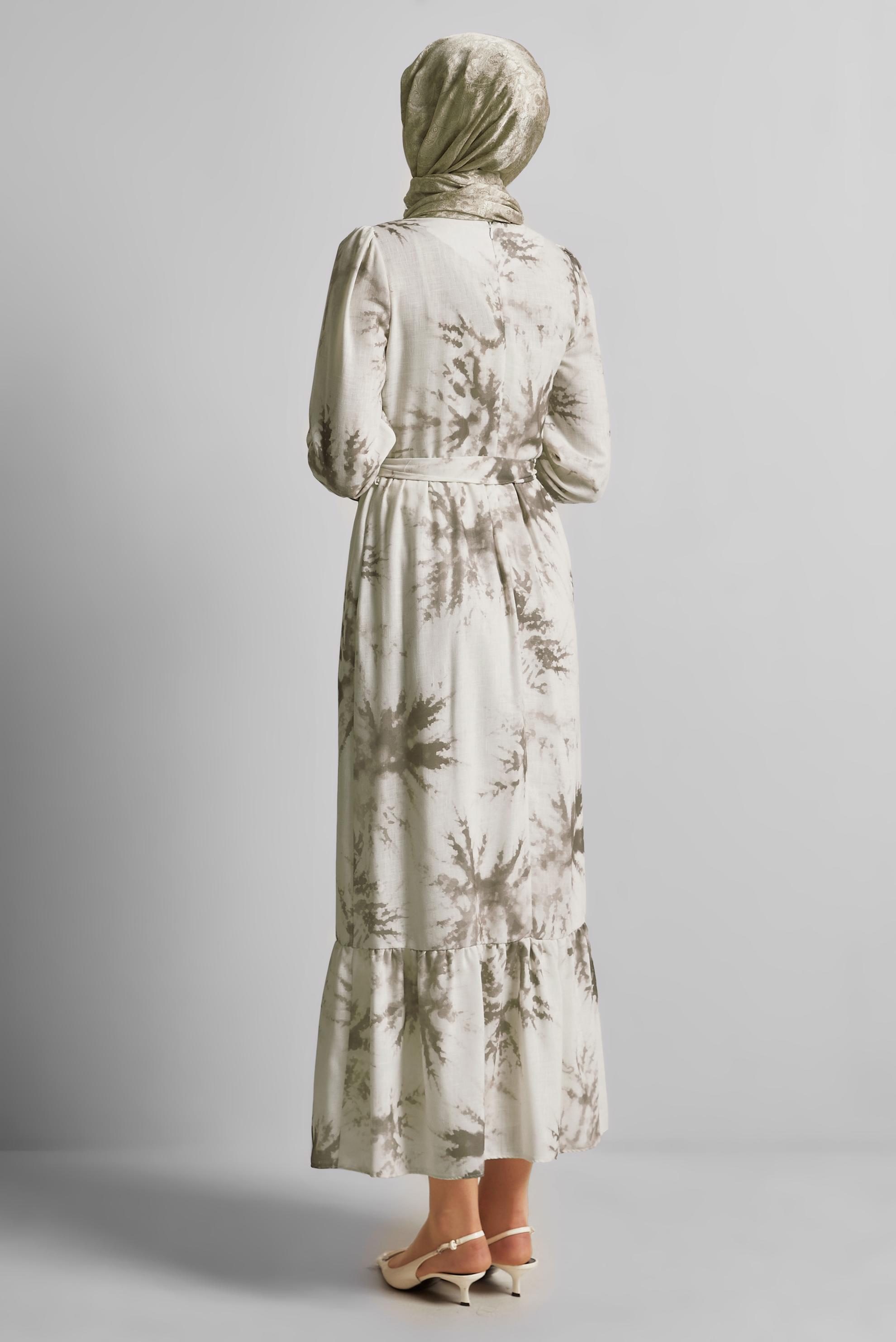 Vêtements hijab VISON ROBE À MOTIFS CEINTURÉE 45725