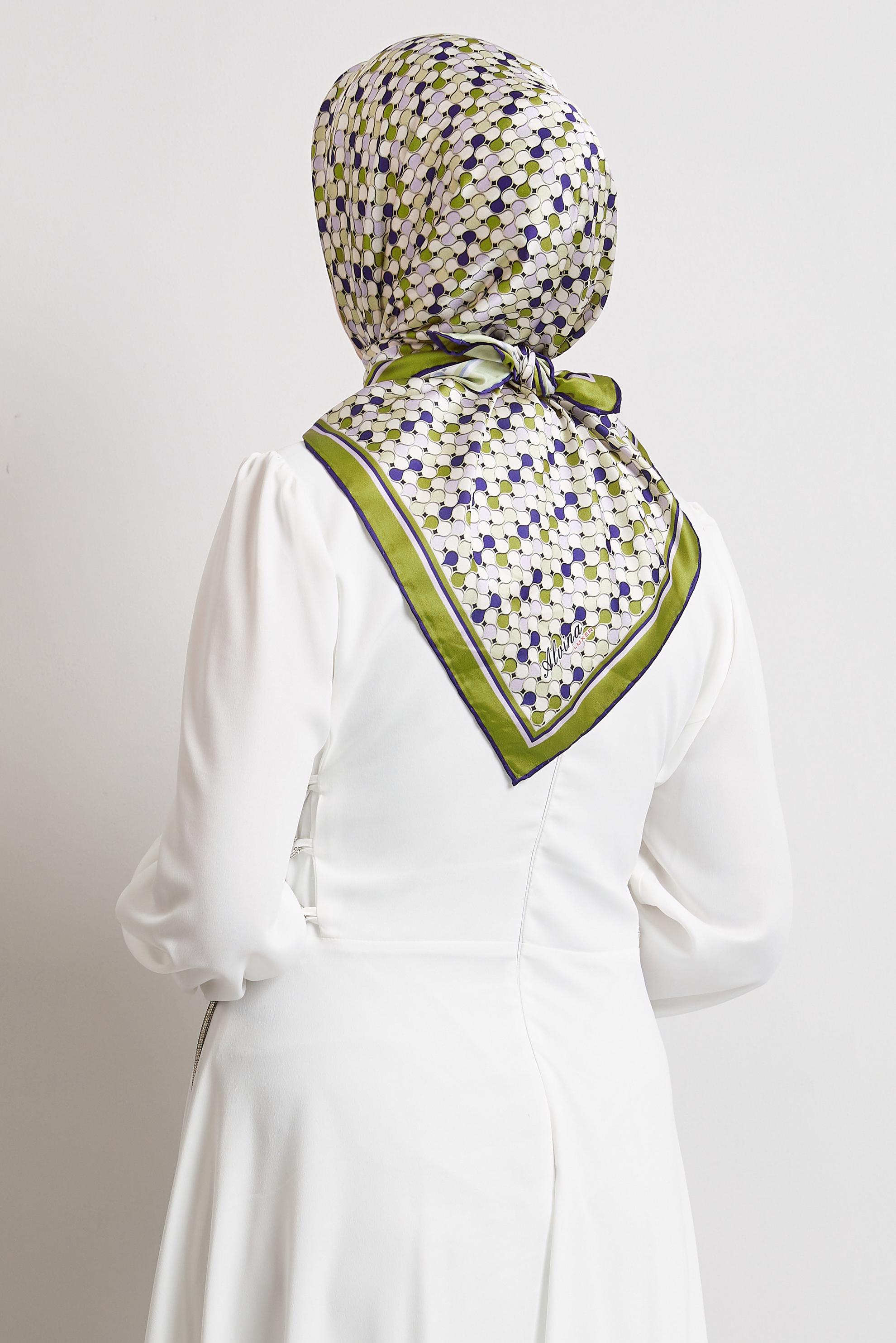 Tesettür giyim MOR ALVİNA DESENLİ EŞARP 8524