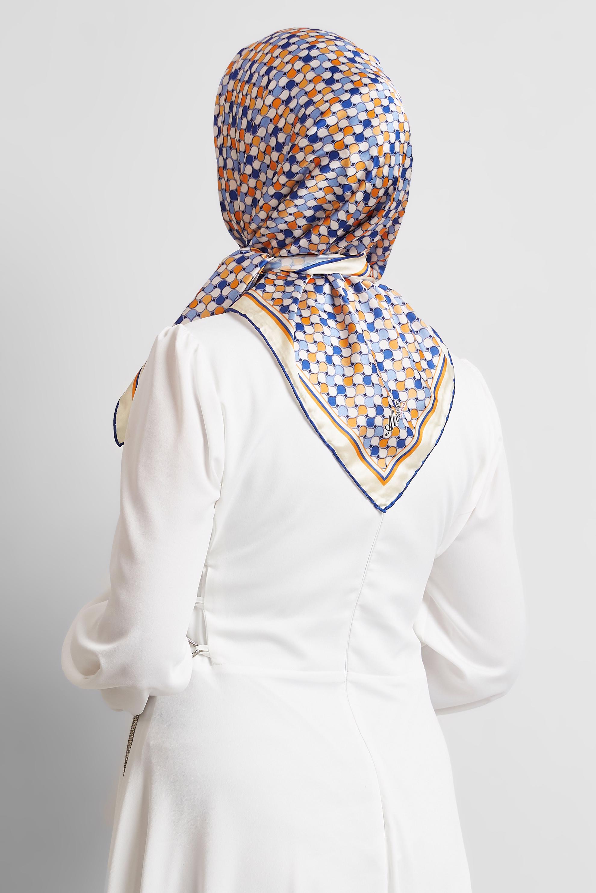 Tesettür giyim MOR ALVİNA DESENLİ EŞARP 8524