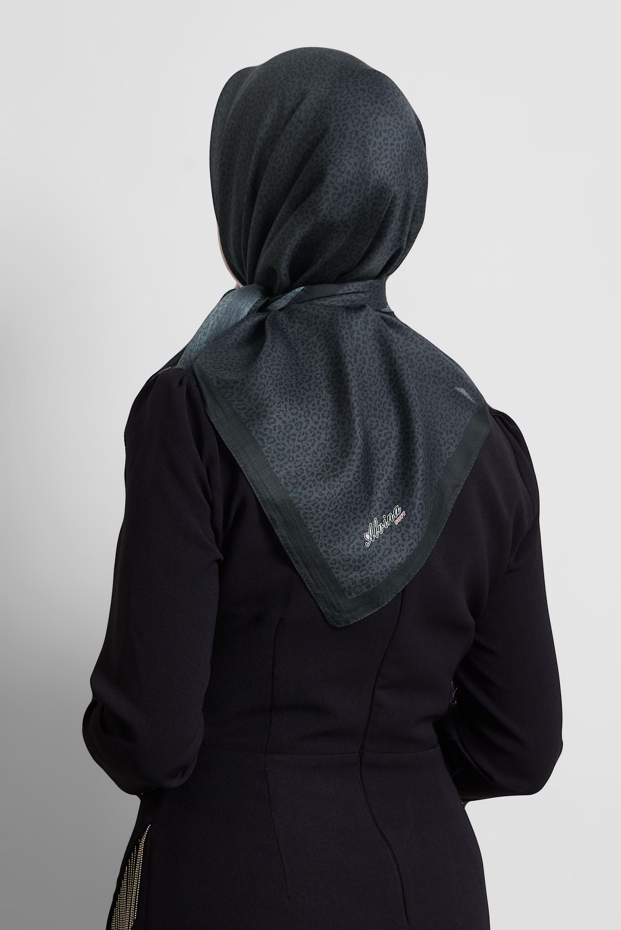 Tesettür giyim GRİ ALVİNA DESENLİ EŞARP 8526