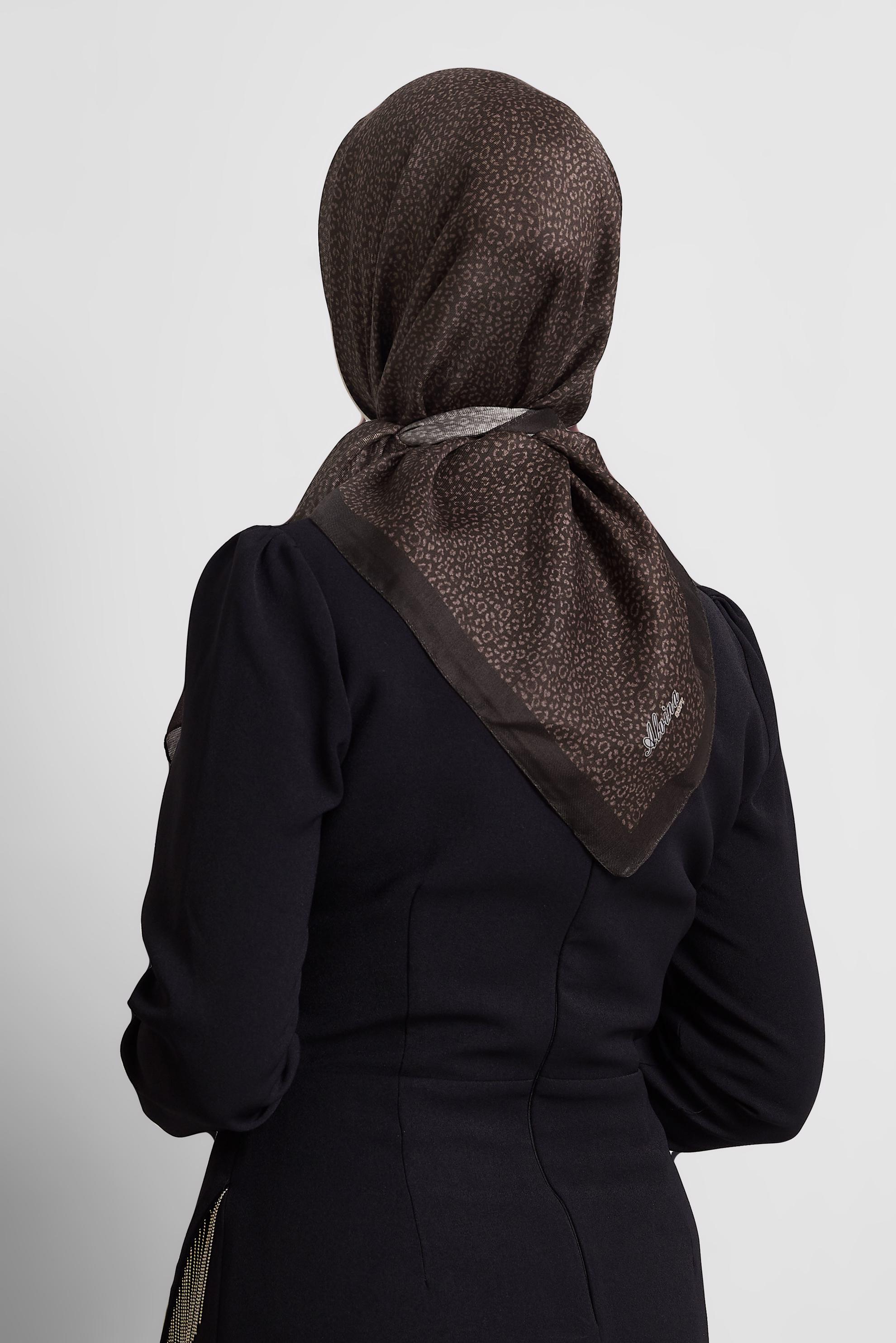 Tesettür giyim BORDO ALVİNA DESENLİ EŞARP 8526