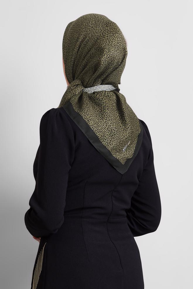 Tesettür giyim TABA ALVİNA DESENLİ EŞARP 8526 - ALVİNA