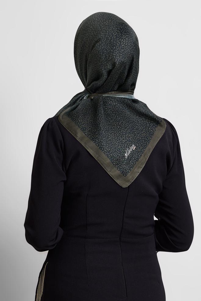 Tesettür giyim GRİ ALVİNA DESENLİ EŞARP 8526 - ALVİNA