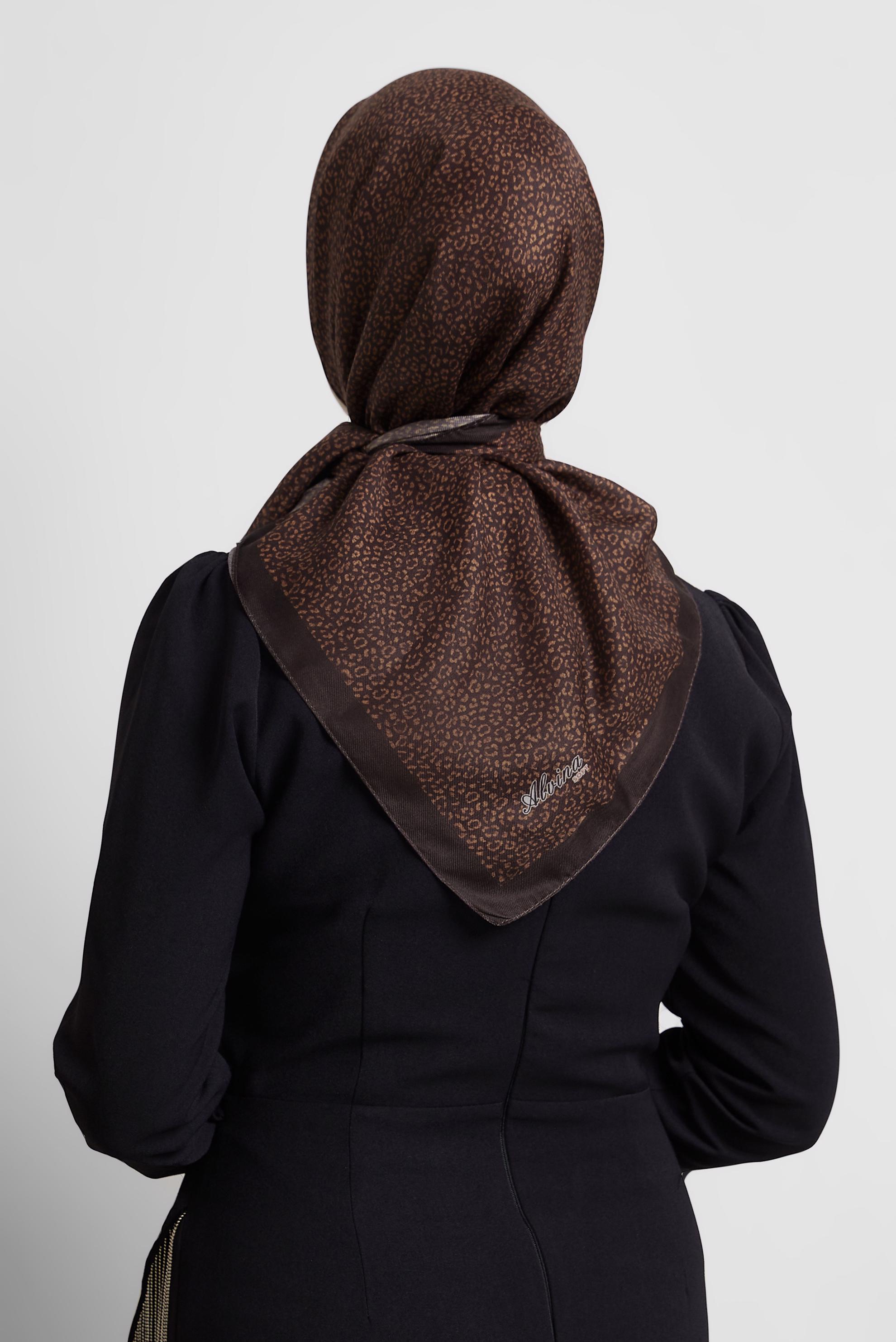 Tesettür giyim BORDO ALVİNA DESENLİ EŞARP 8526