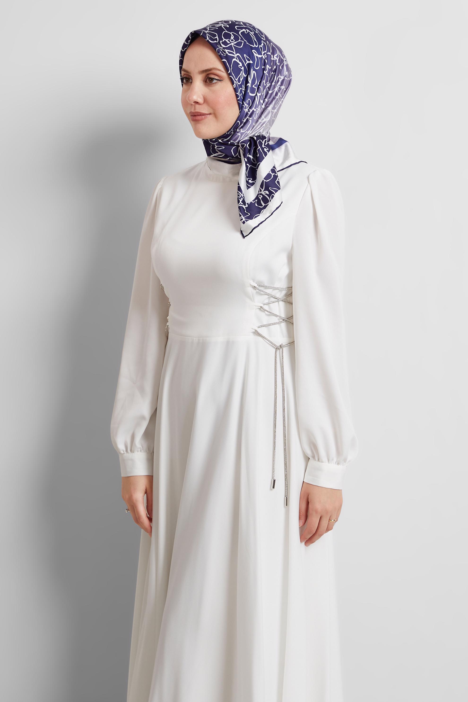 Vêtements hijab BLEU MARINE ÉCHARPE À MOTIFS ALVINA 8527