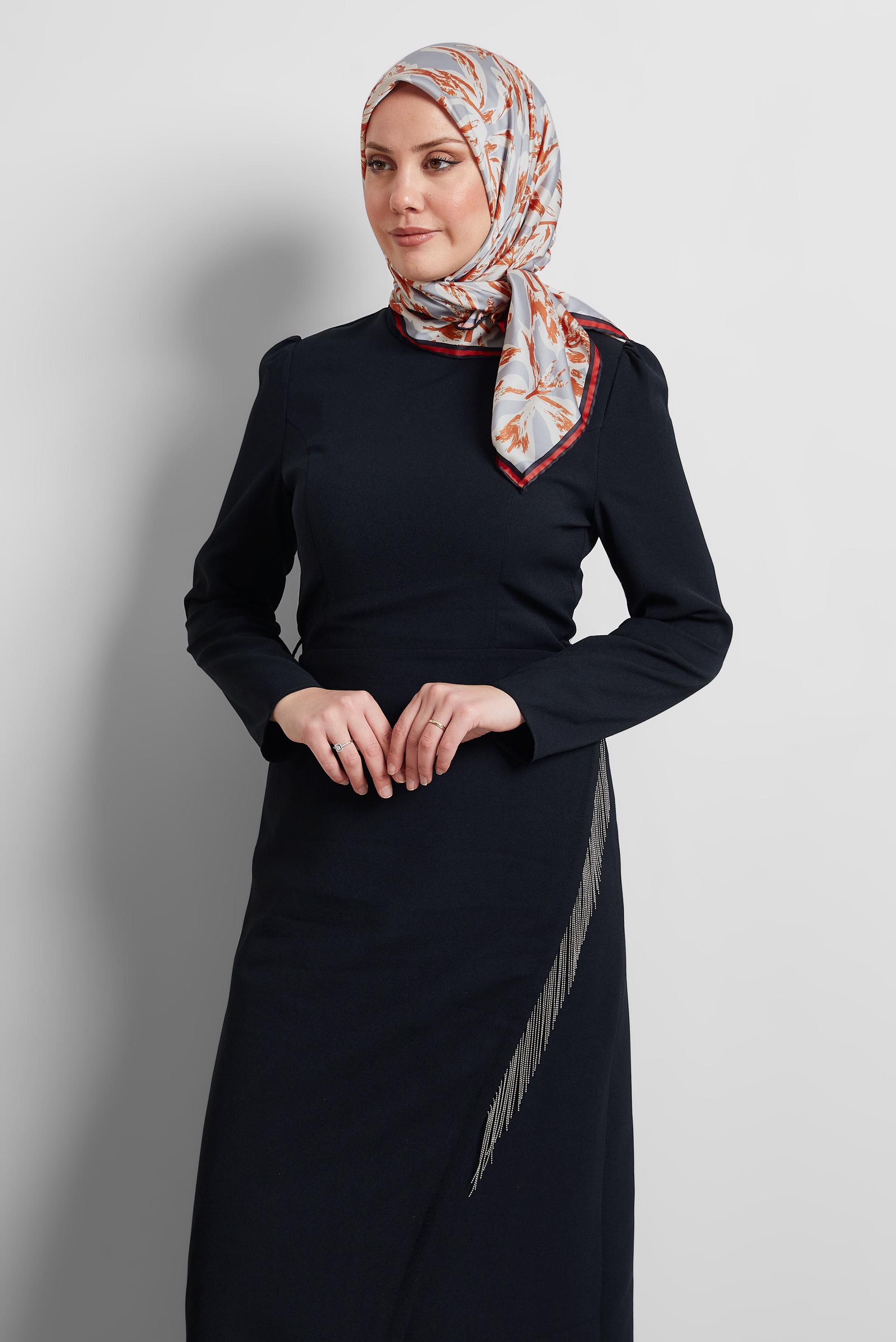 Vêtements hijab ORANGE ÉCHARPE À MOTIFS ALVINA 8528