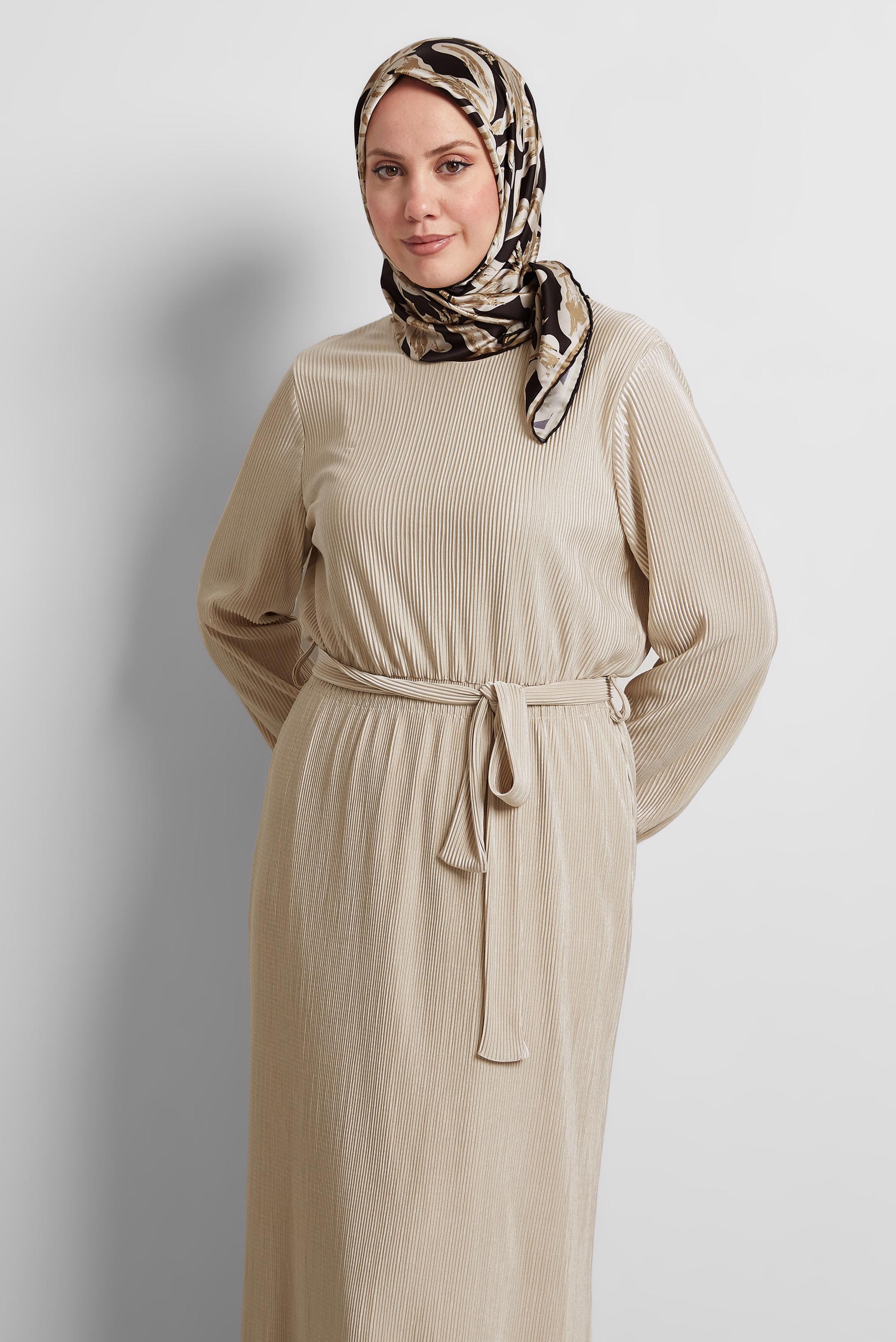 Tesettür giyim KAHVE ALVİNA DESENLİ EŞARP 8528