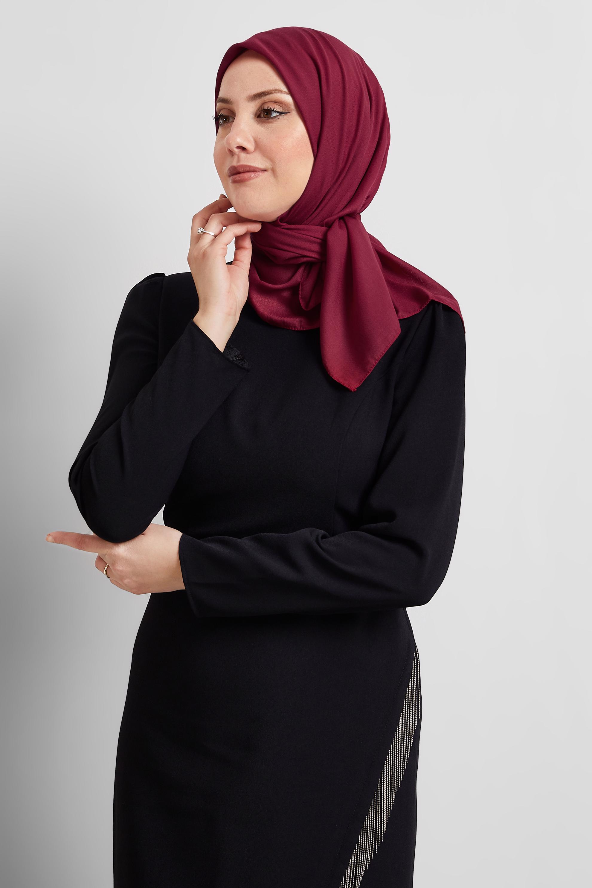 Tesettür giyim KIRMIZI ALVİNA DÜZ EŞARP 8529