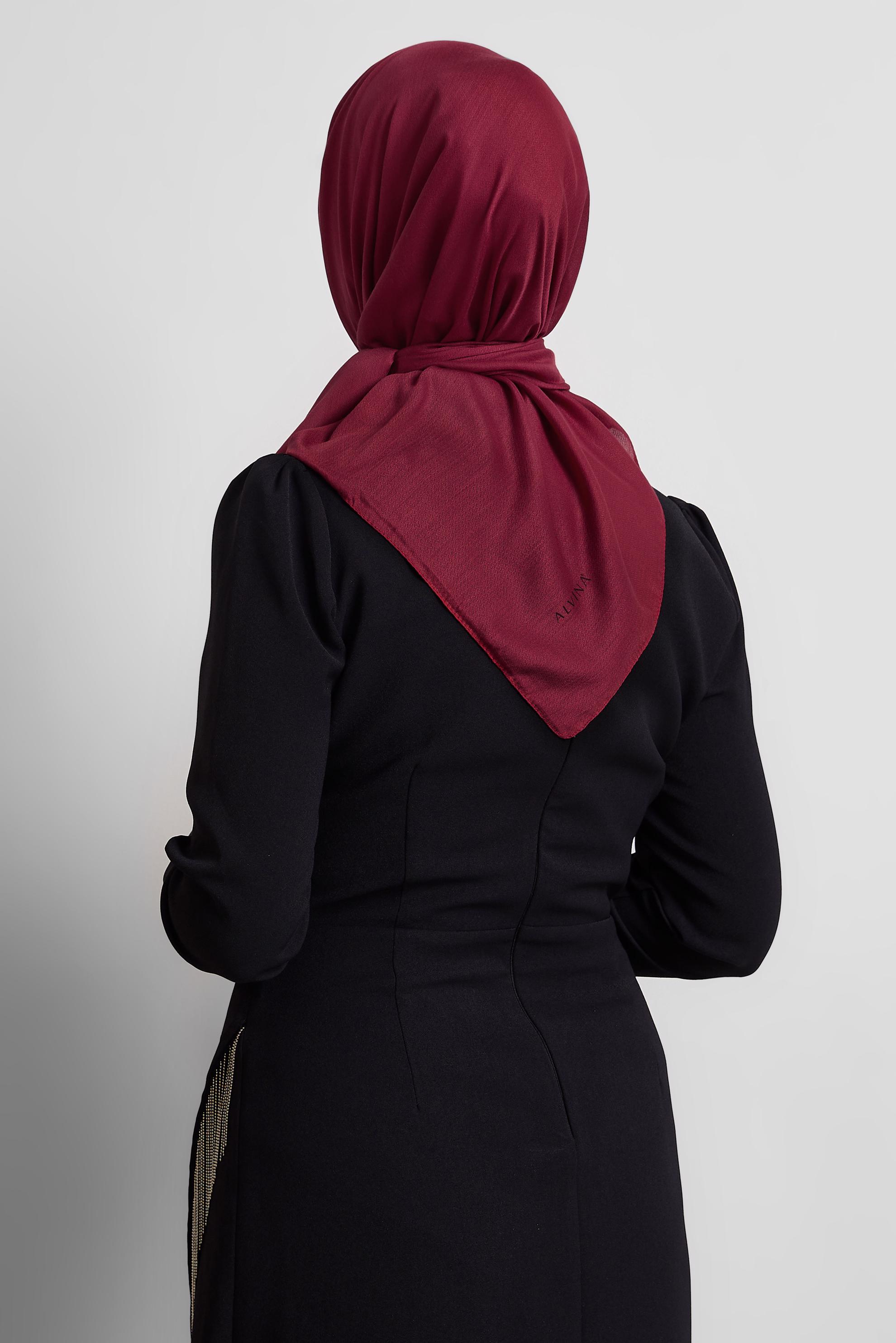 Tesettür giyim KIRMIZI ALVİNA DÜZ EŞARP 8529