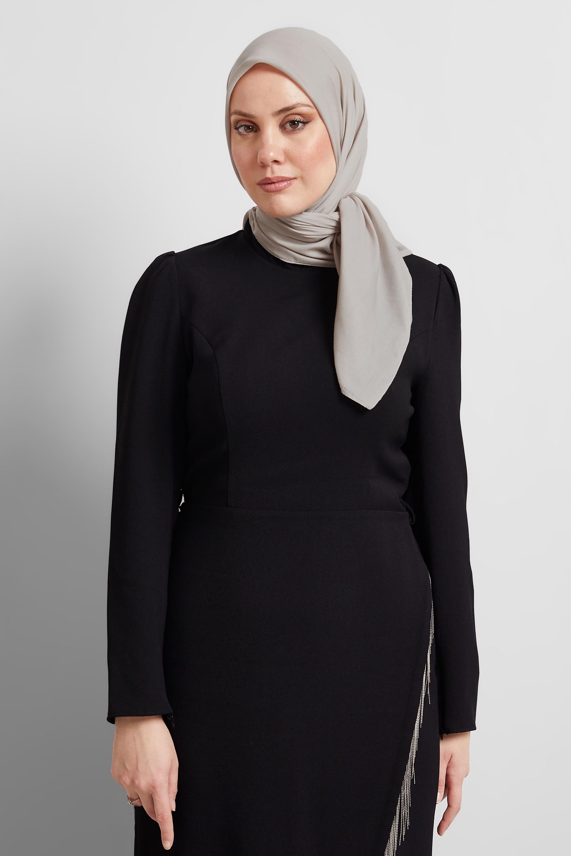 Tesettür giyim BEJ ALVİNA DÜZ EŞARP 8529