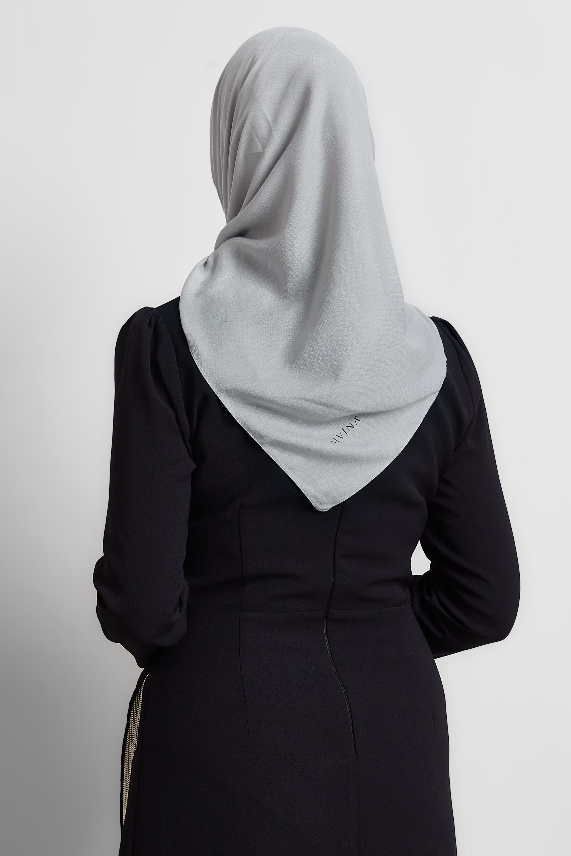 Tesettür giyim GRİ ALVİNA DÜZ EŞARP 8529