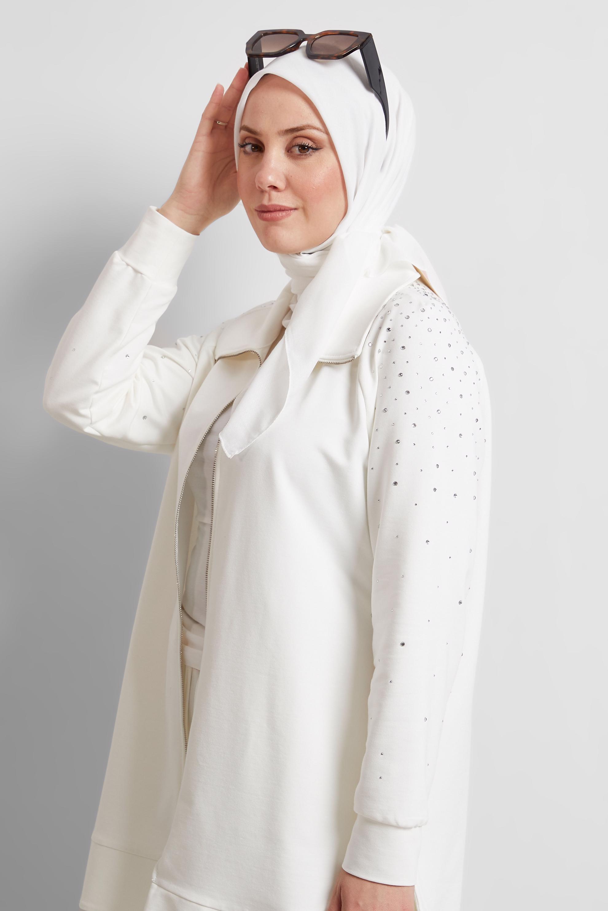 Tesettür giyim EKRU ALVİNA DÜZ EŞARP 8529