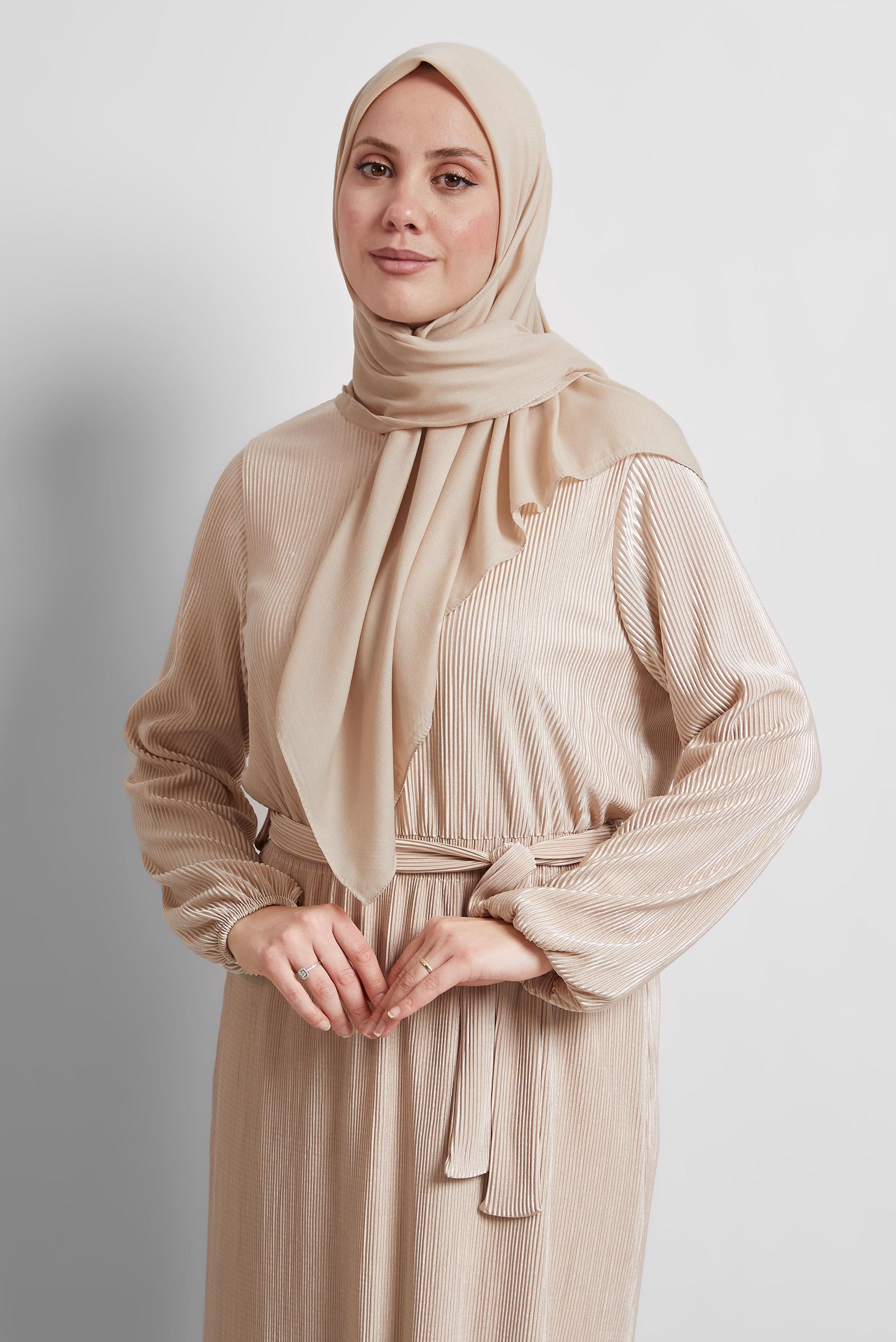 Tesettür giyim ALTIN ALVİNA DÜZ EŞARP 8529