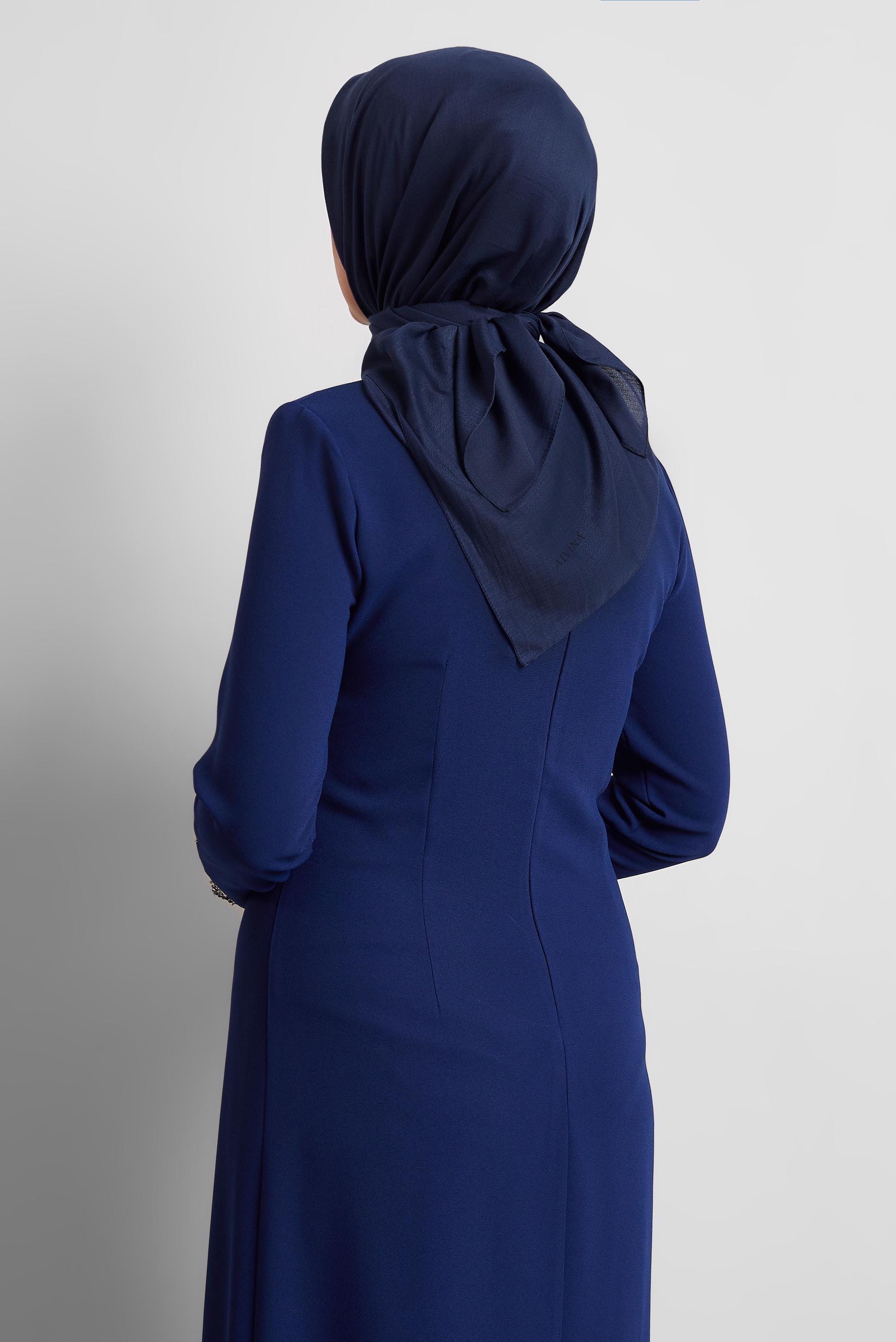 Tesettür giyim LACİVERT ALVİNA DÜZ EŞARP 8529