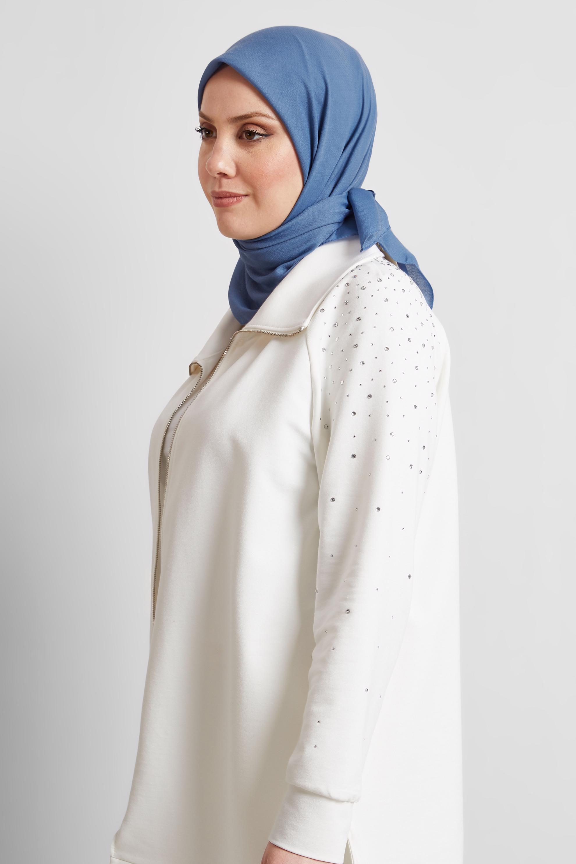 Tesettür giyim LACİVERT ALVİNA DÜZ EŞARP 8529