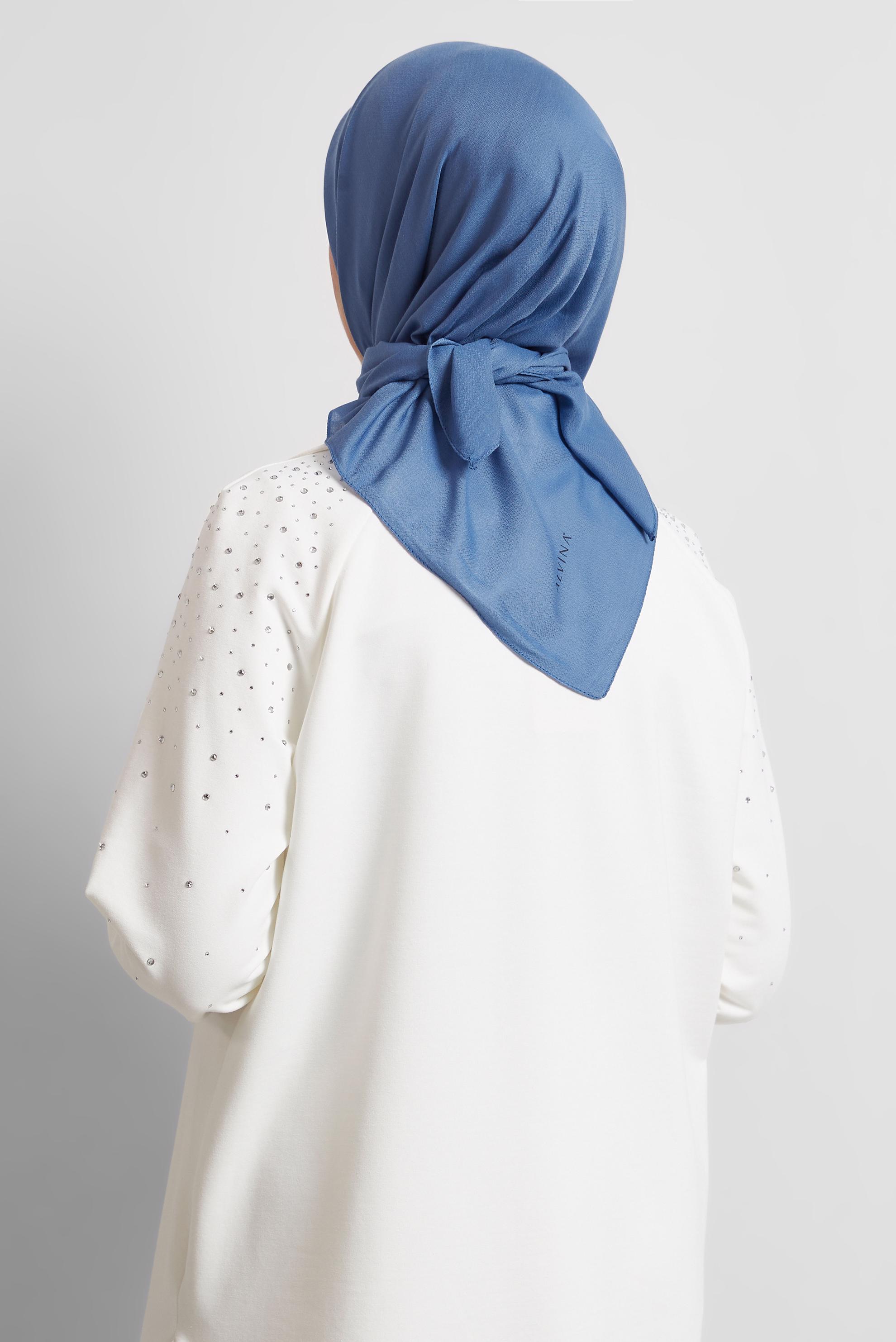 Tesettür giyim LACİVERT ALVİNA DÜZ EŞARP 8529