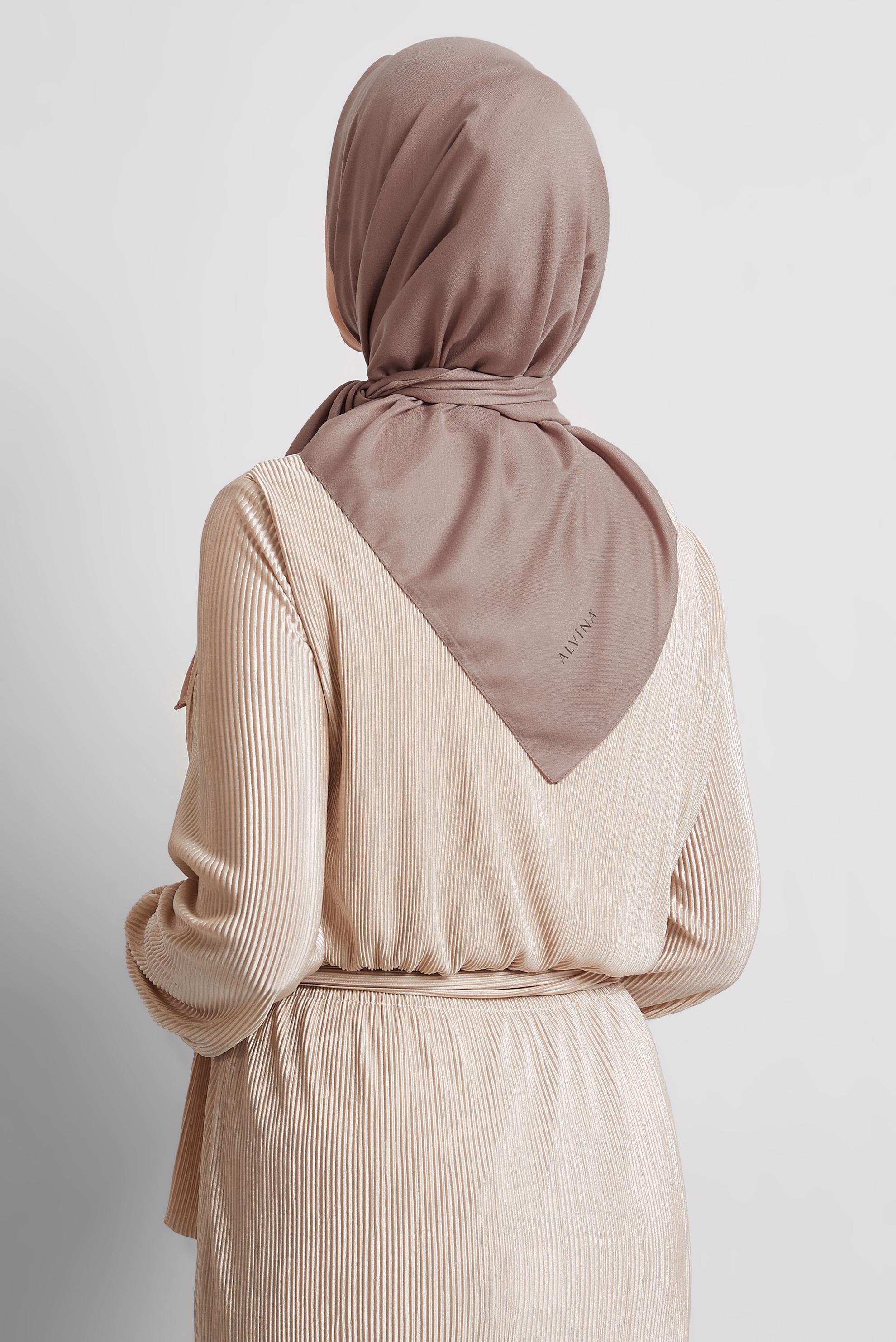 Tesettür giyim PUDRA ALVİNA DÜZ EŞARP 8529