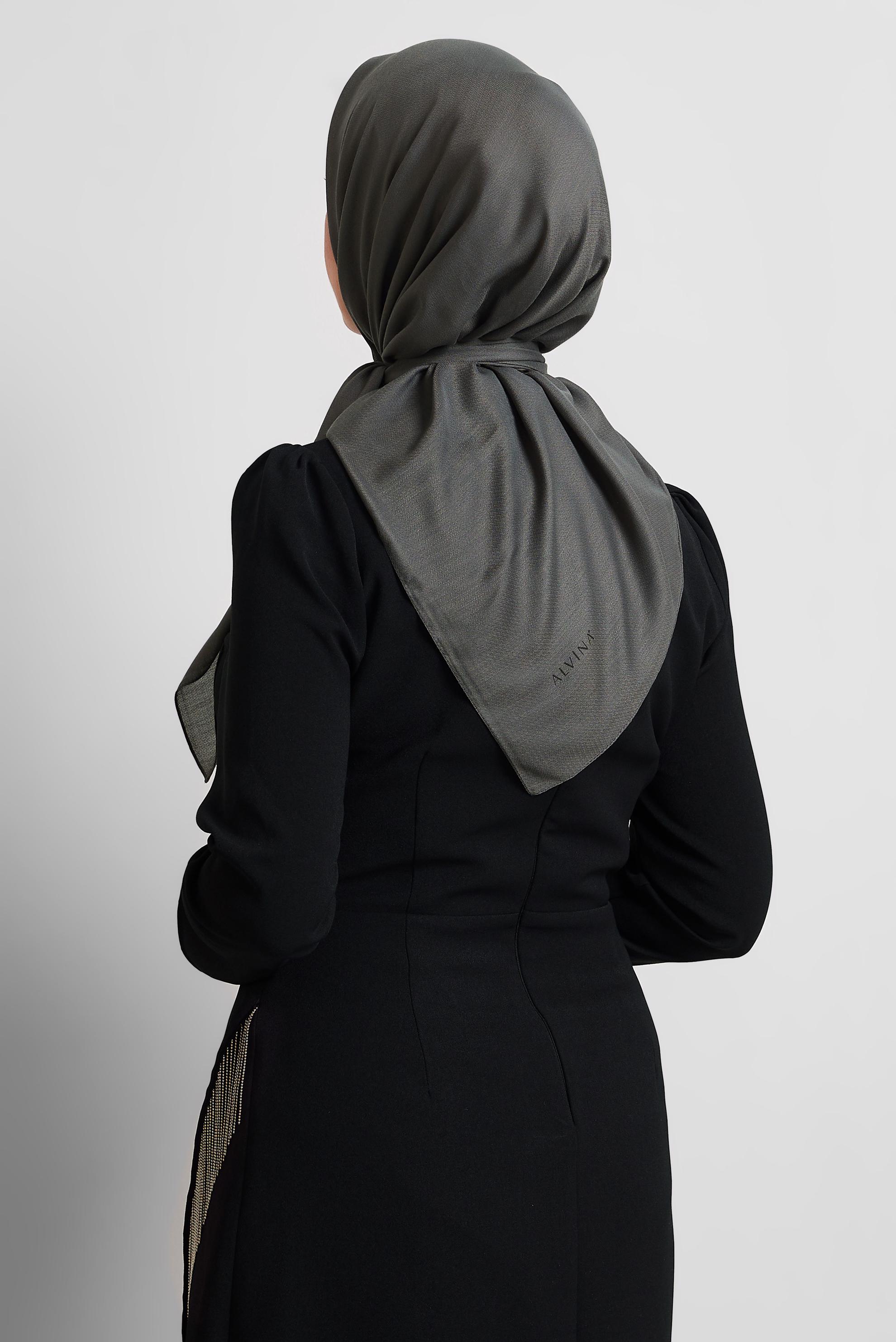 Tesettür giyim GRİ ALVİNA DÜZ EŞARP 8529