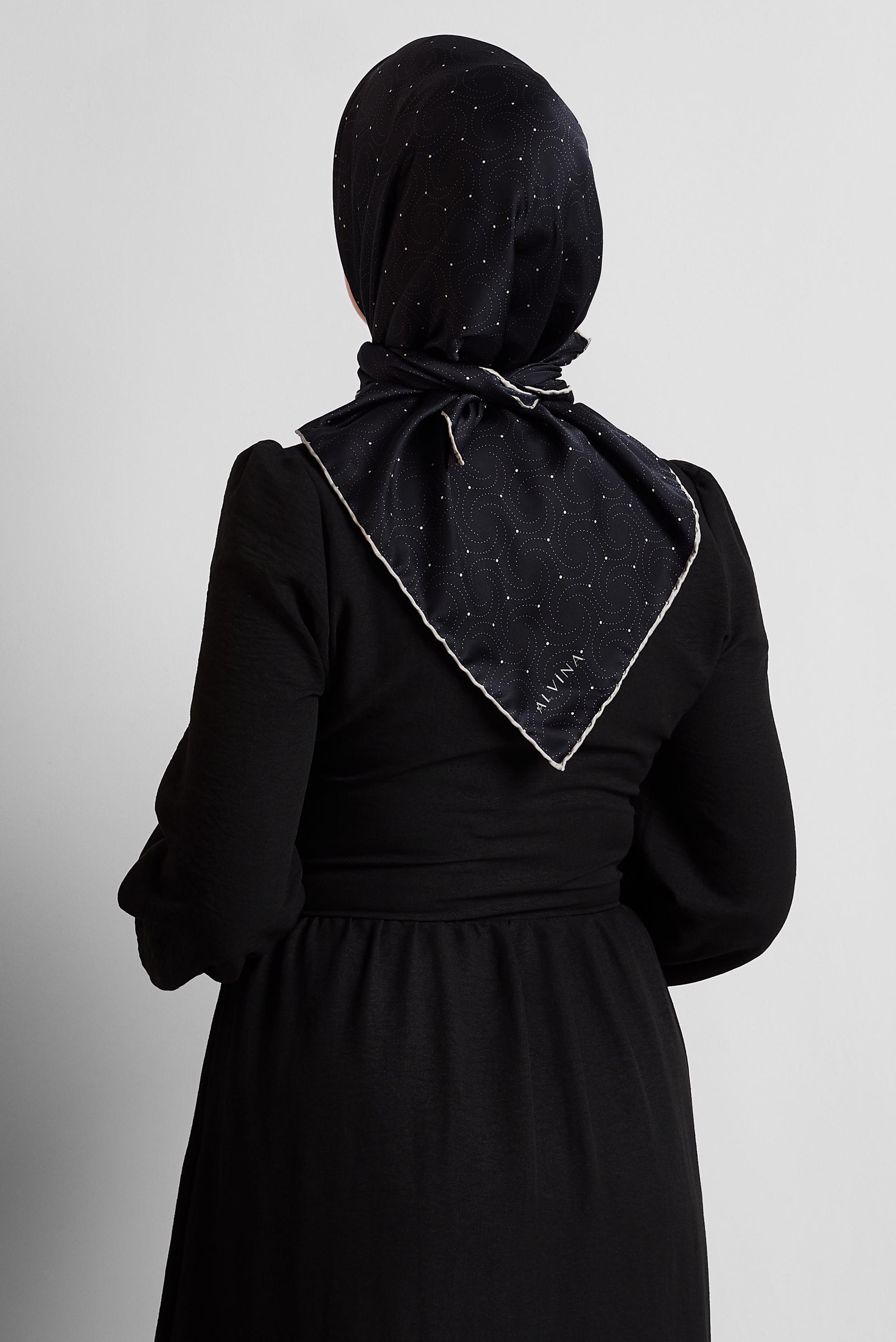 Tesettür giyim SİYAH ALVİNA EŞARP 8535