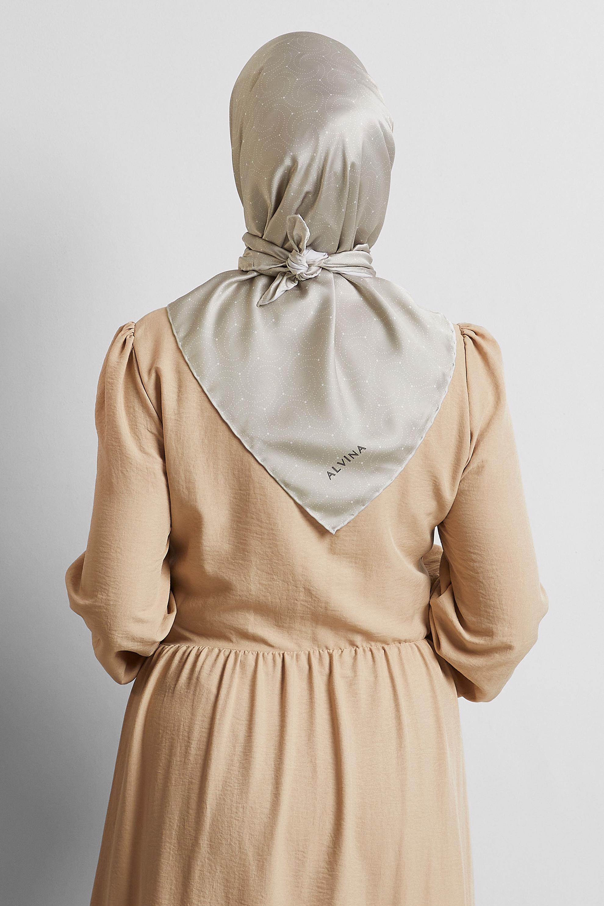 Tesettür giyim BEJ ALVİNA EŞARP 8535