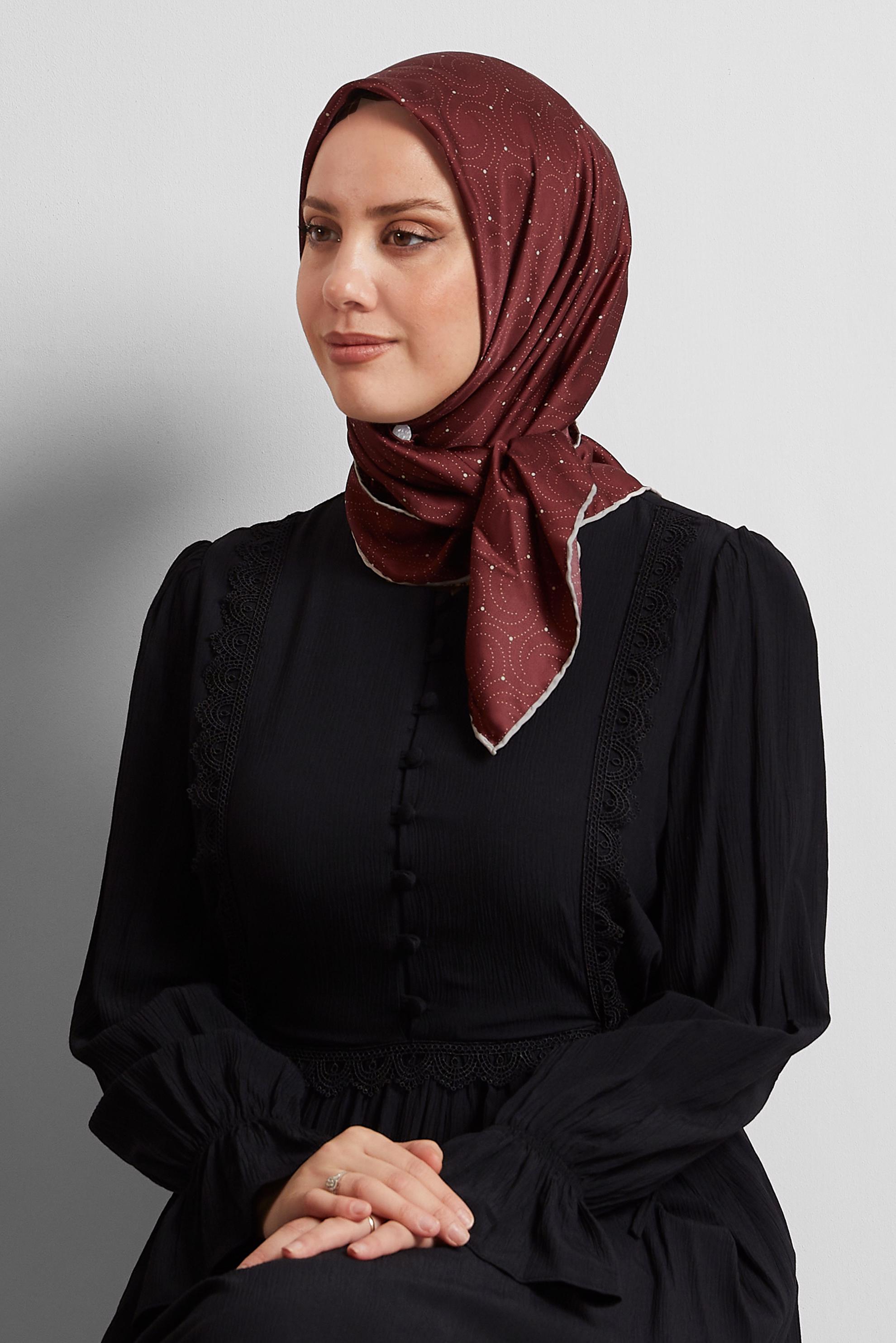 Tesettür giyim BORDO ALVİNA EŞARP 8535