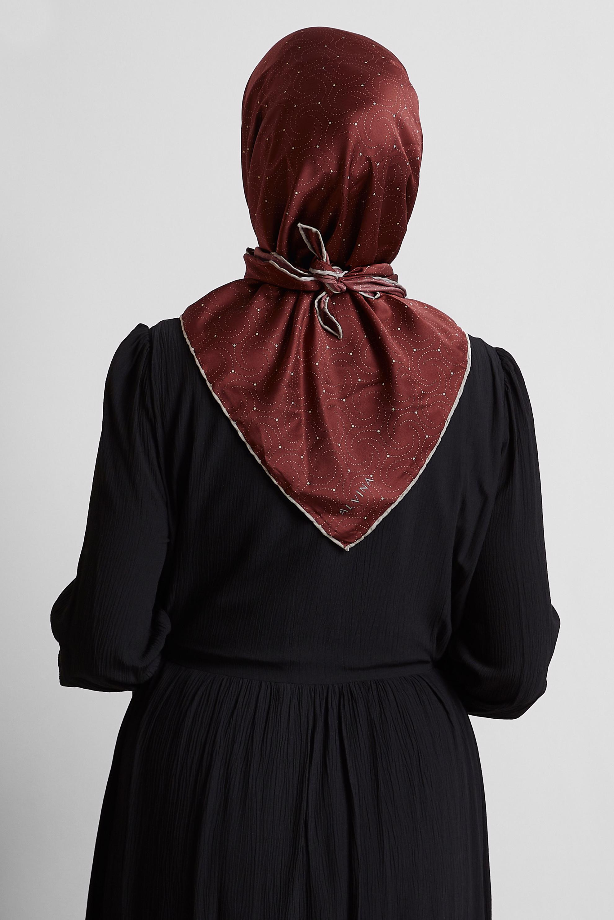 Tesettür giyim BORDO ALVİNA EŞARP 8535