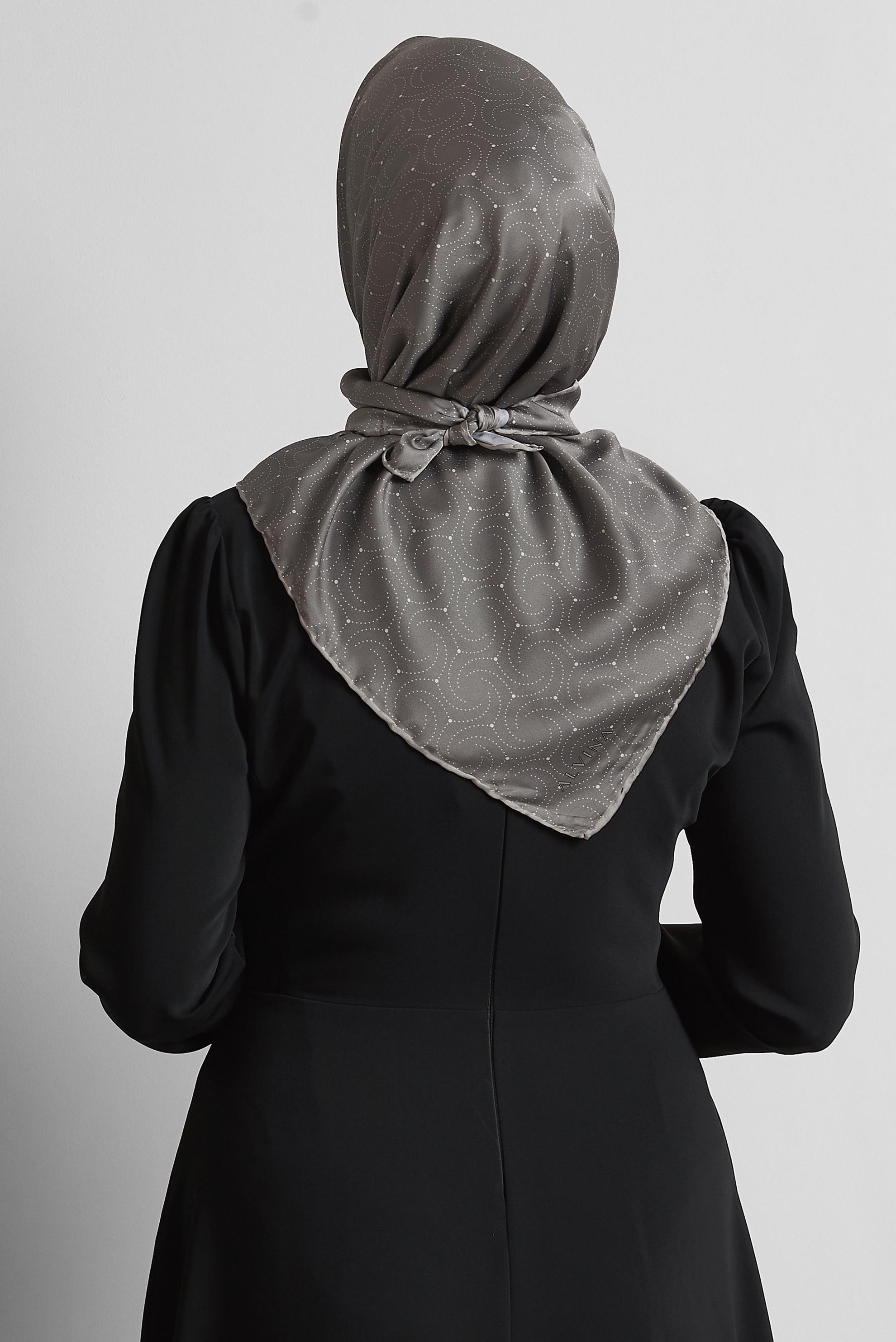 Tesettür giyim GRİ ALVİNA EŞARP 8535