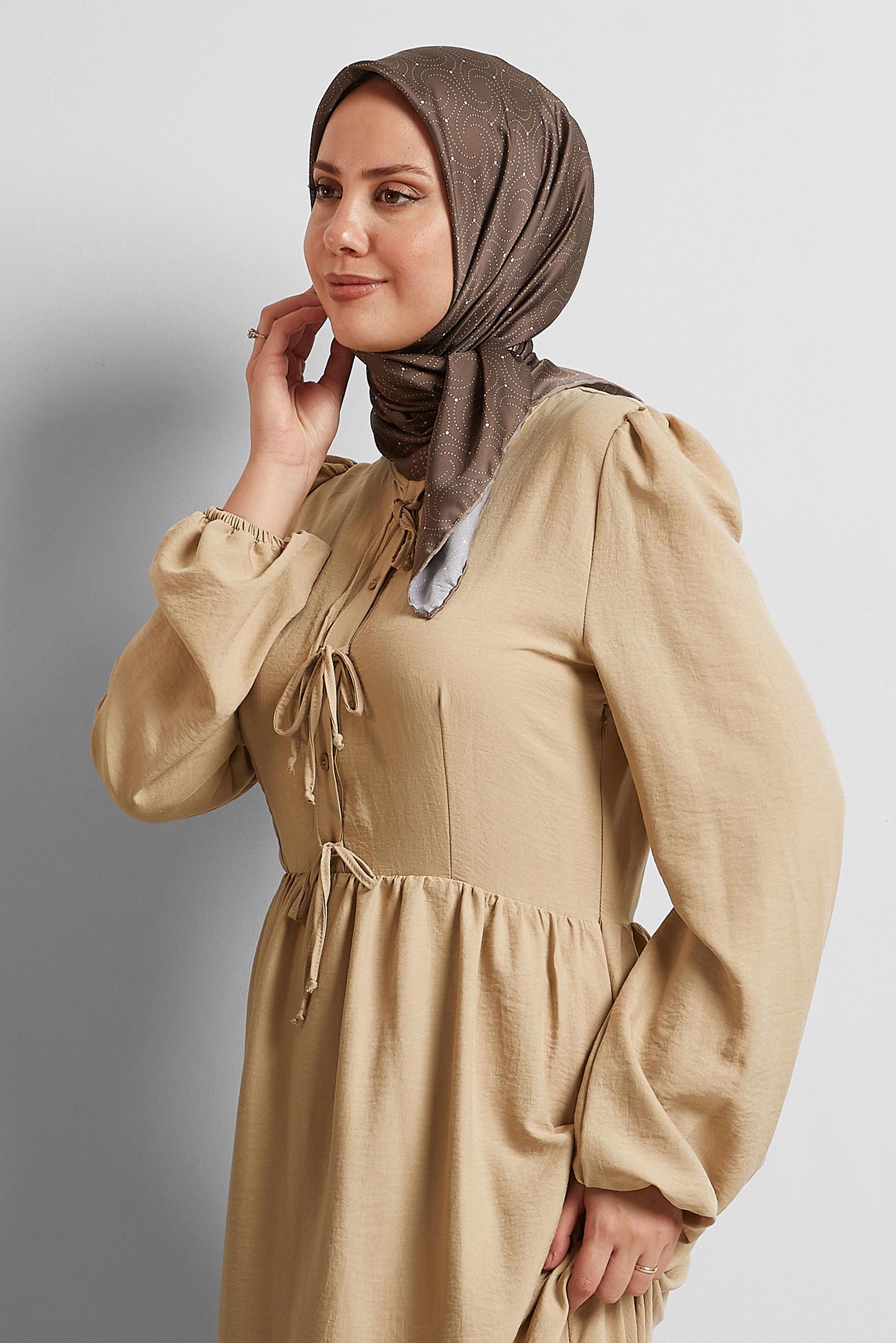 Tesettür giyim KAHVE ALVİNA EŞARP 8535