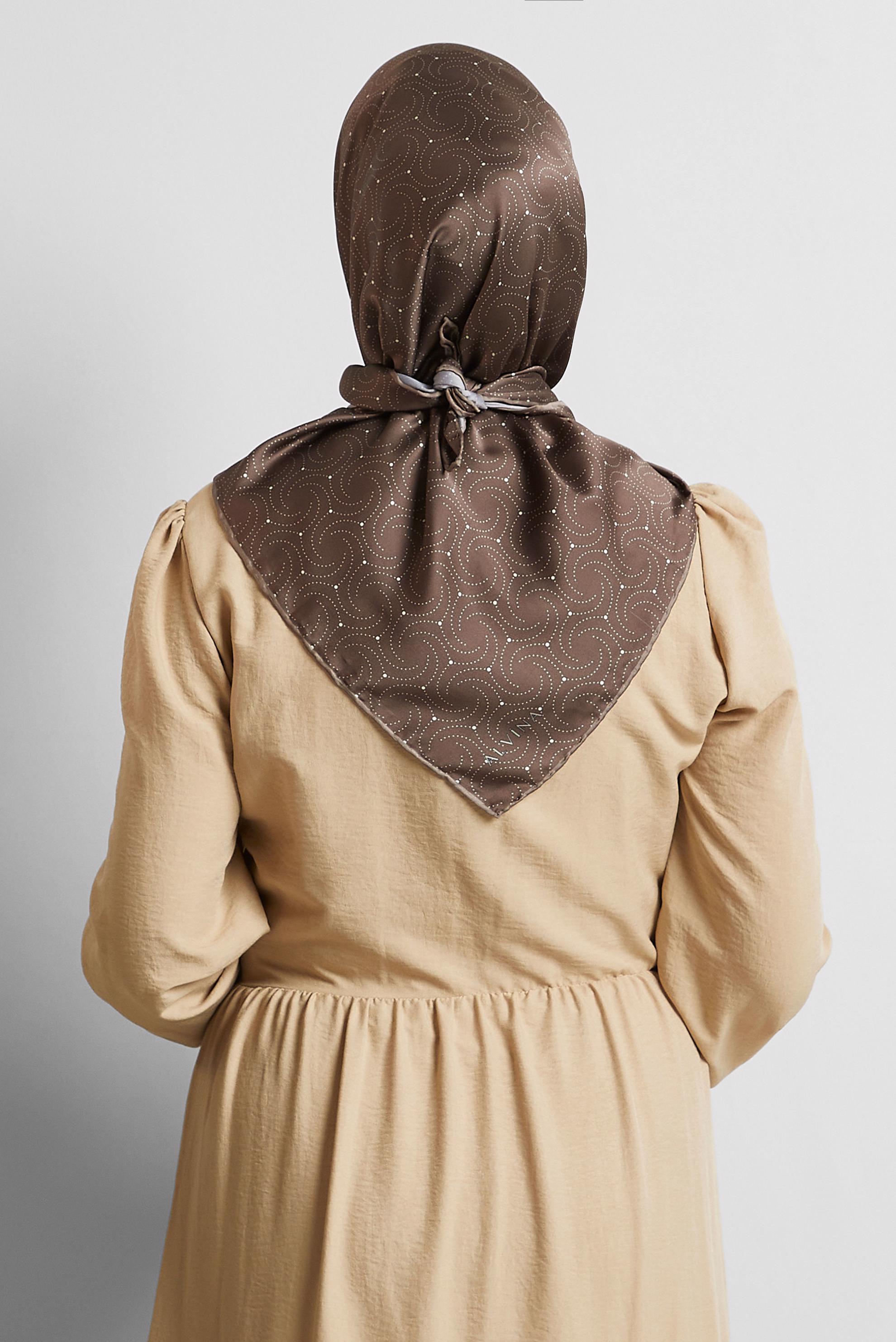 Tesettür giyim KAHVE ALVİNA EŞARP 8535