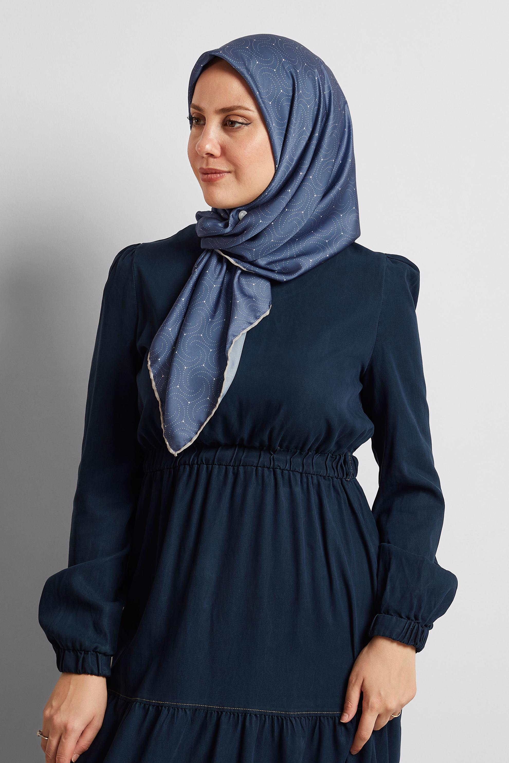 Tesettür giyim LACİVERT ALVİNA EŞARP 8535