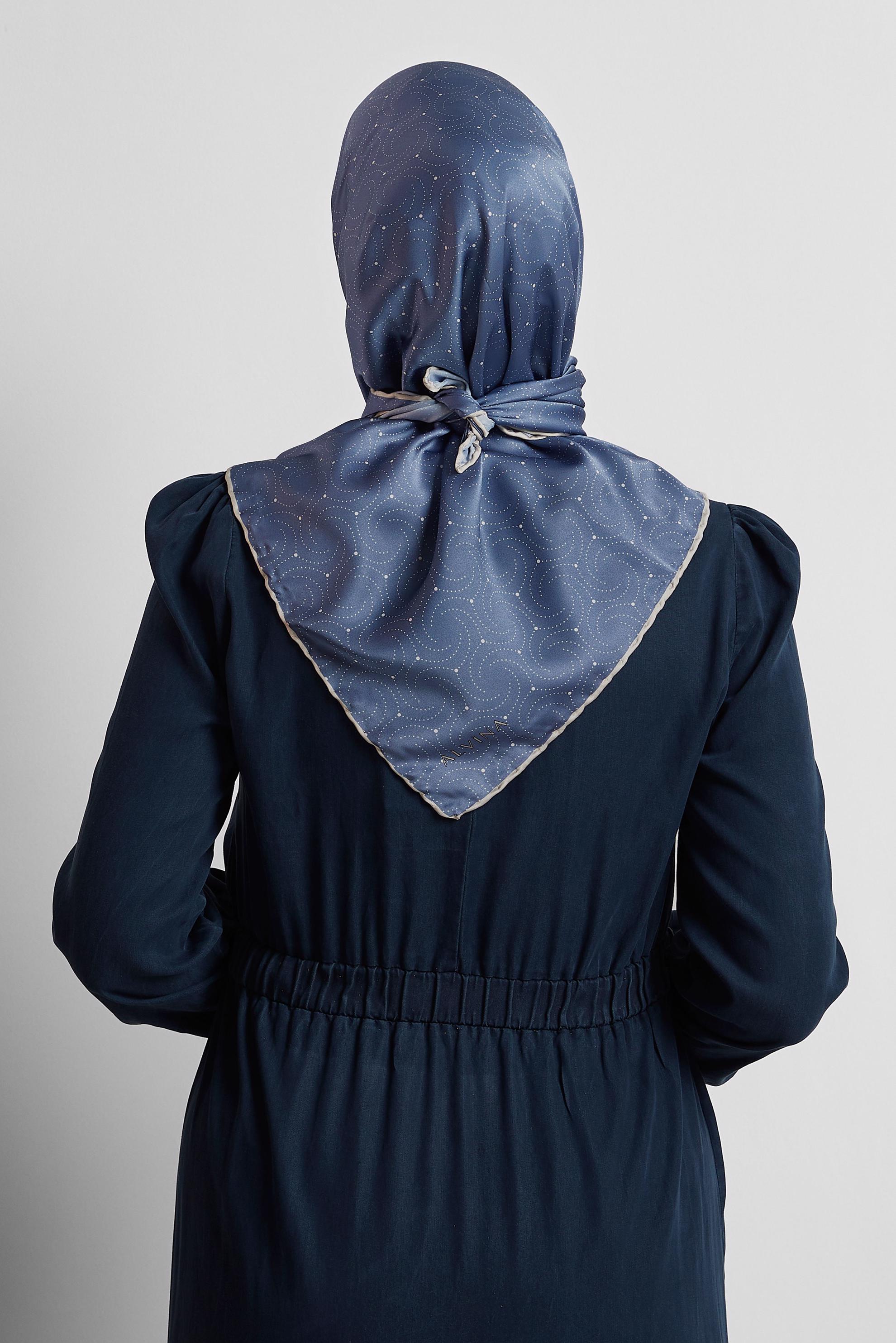 Tesettür giyim LACİVERT ALVİNA EŞARP 8535