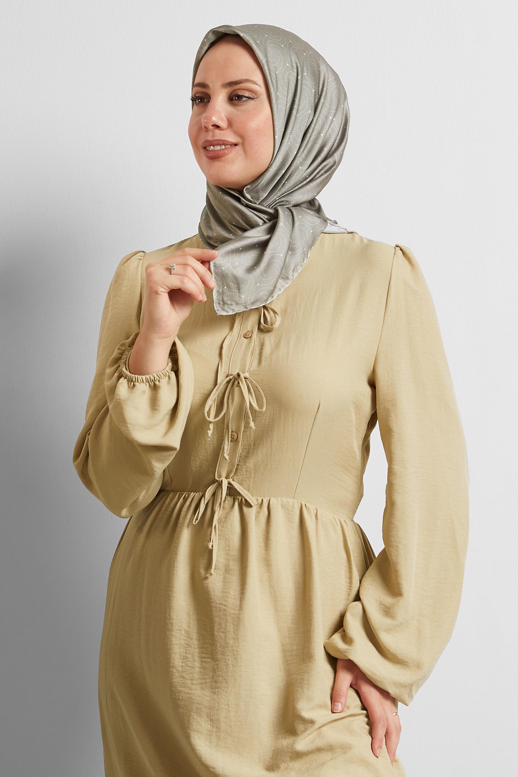 Tesettür giyim BEJ ALVİNA EŞARP 8535